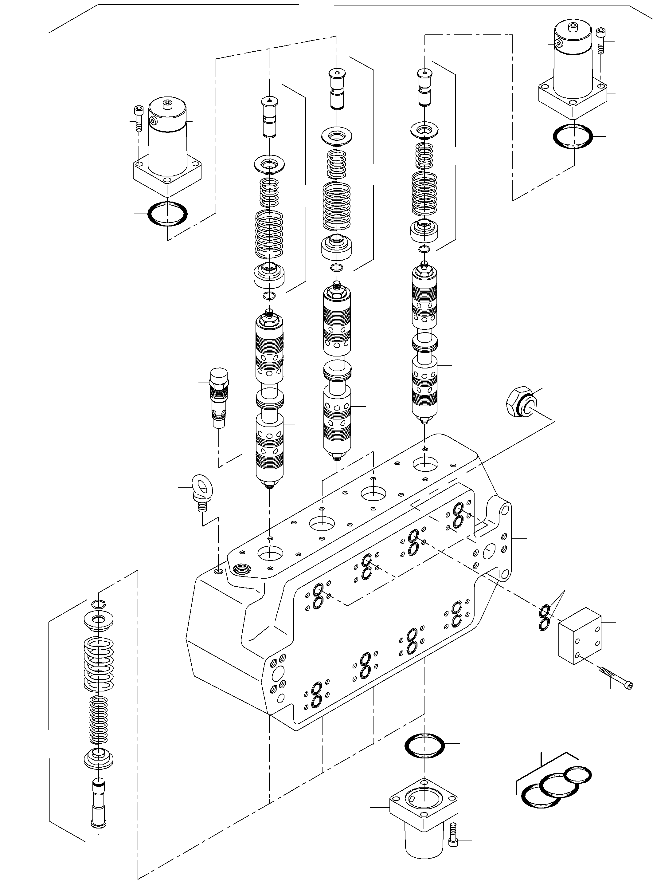 Komatsu parts book diagram for PC5500-6 S/N 15182: CONTROL BLOCK