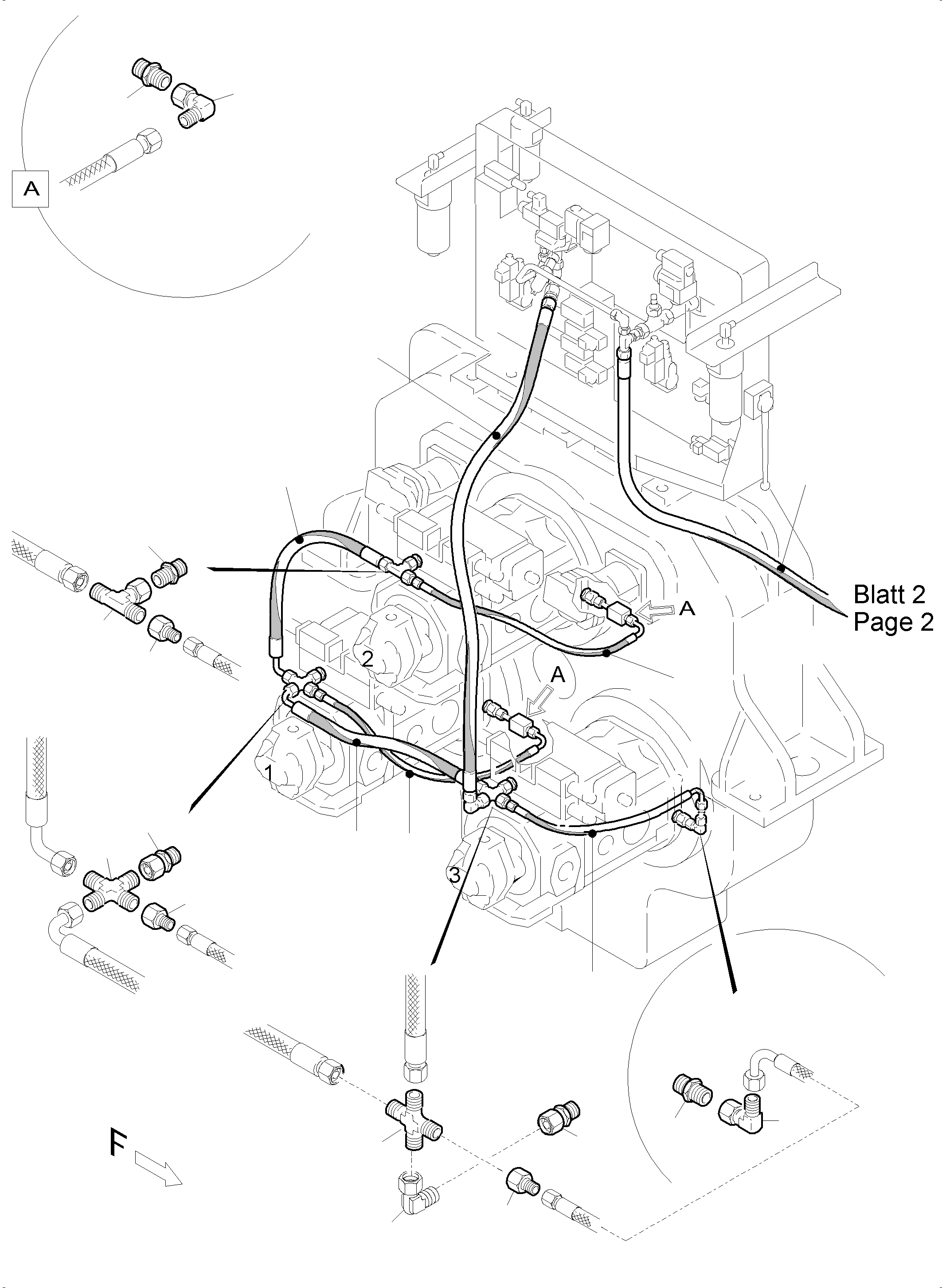 Komatsu parts book diagram for PC5500-6 S/N 15182: MAIN PUMP CONTROL