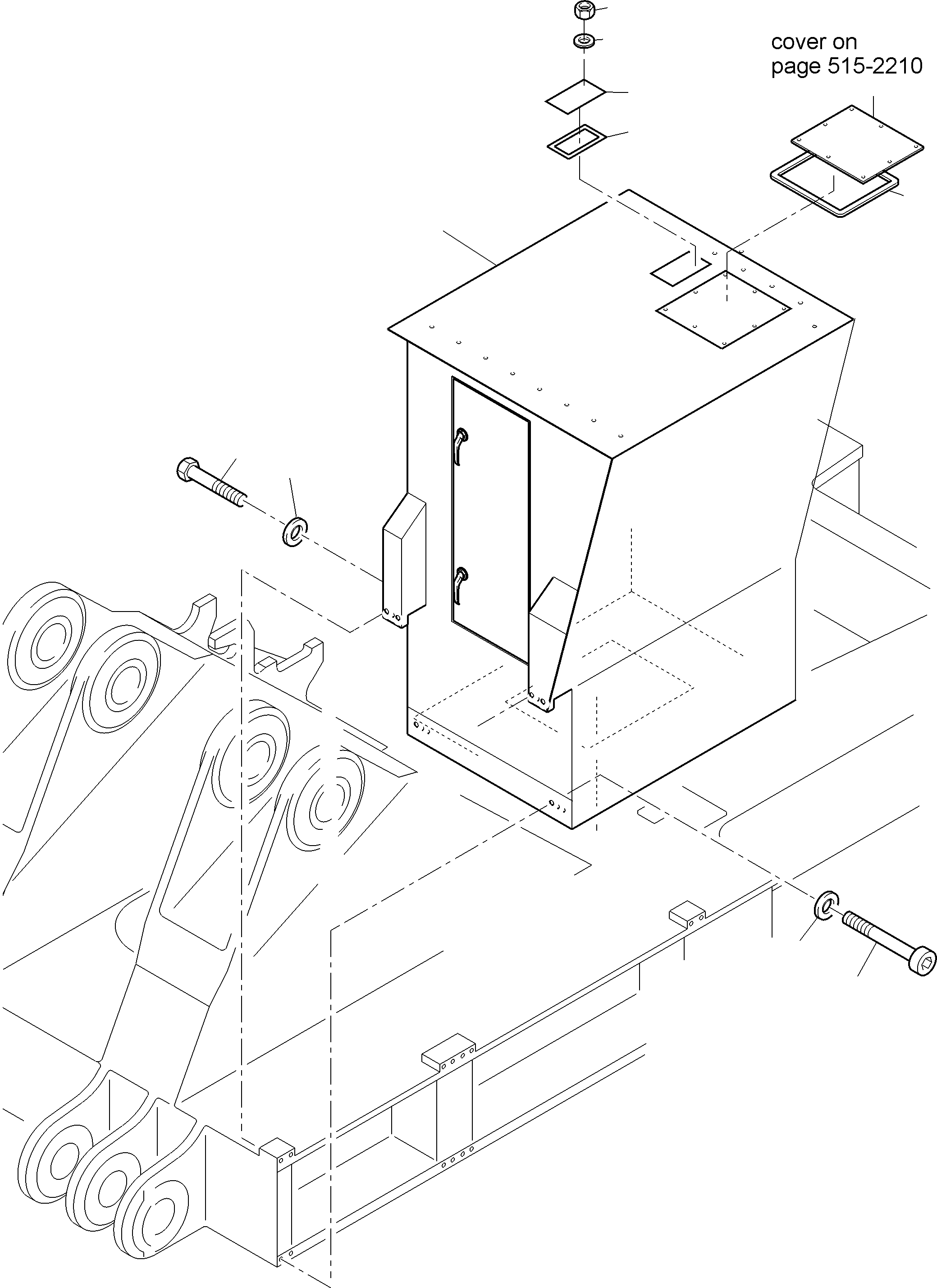 Komatsu parts book diagram for PC5500-6 S/N 15182: CAB SUPPORT ARR.