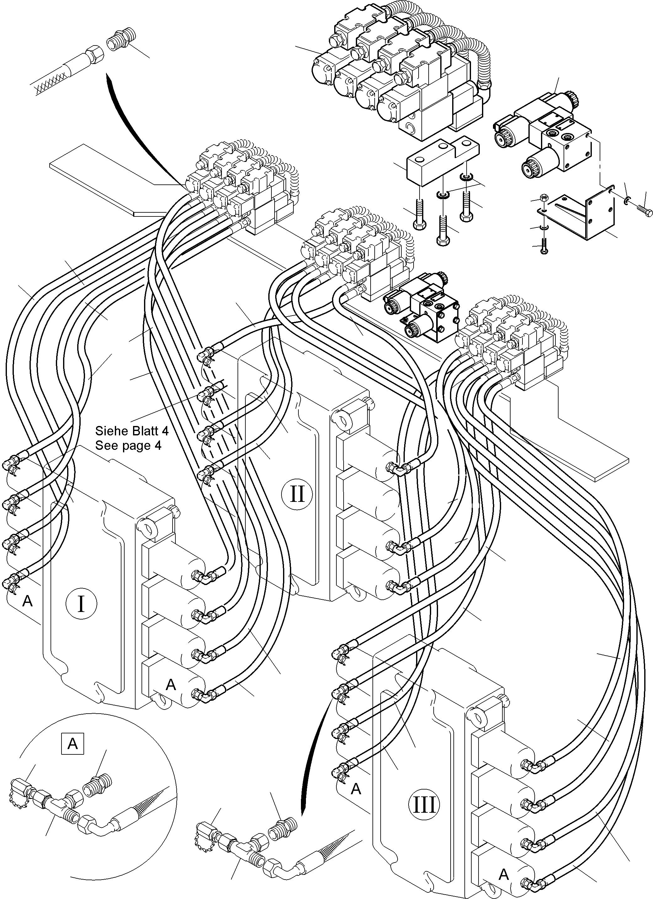 Komatsu parts book diagram for PC5500-6 S/N 15182: REMOTE CONTROL MANIFOLD, MOUNTING