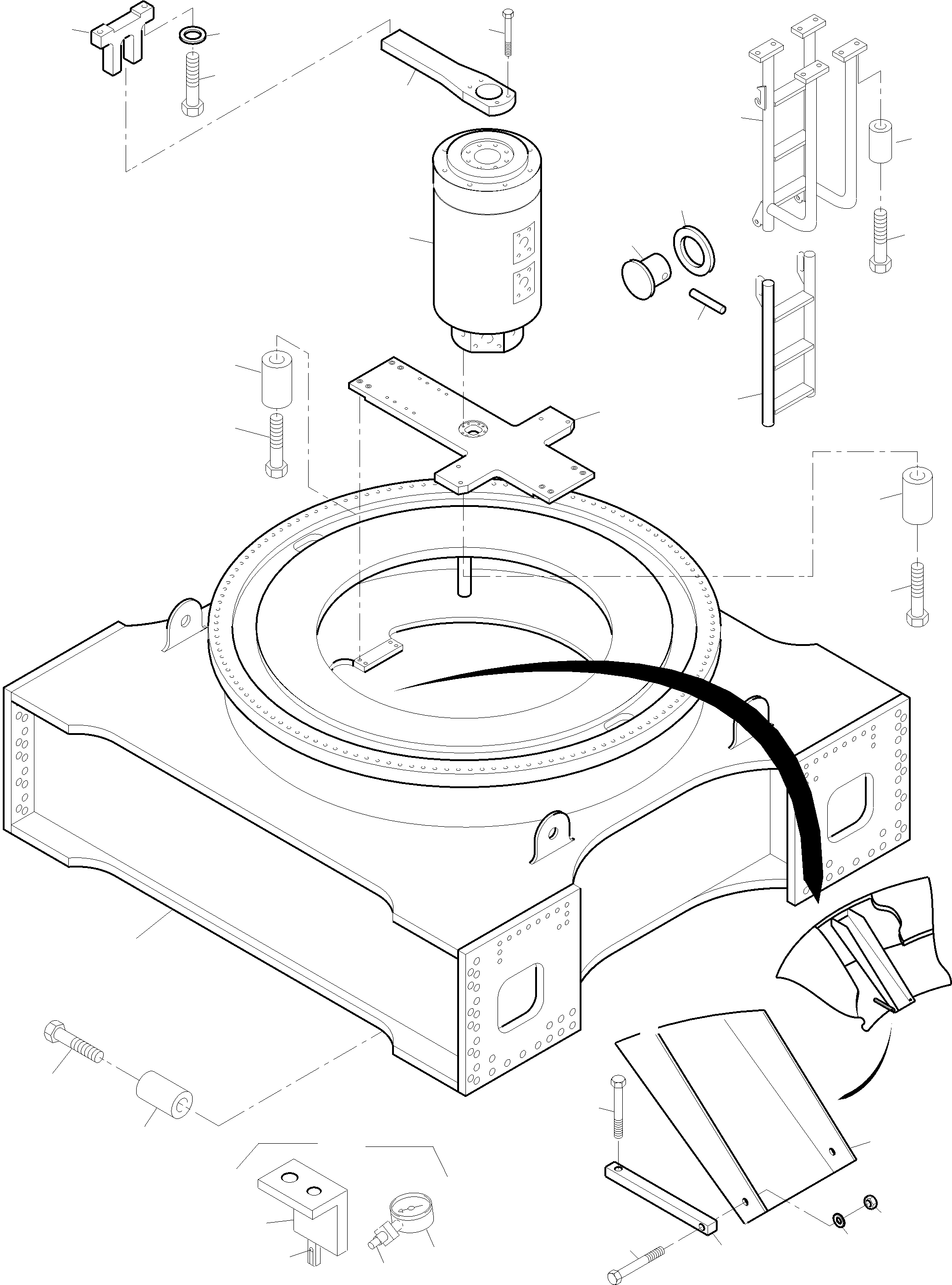 Komatsu parts book diagram for PC5500-6 S/N 15182: CARBODY