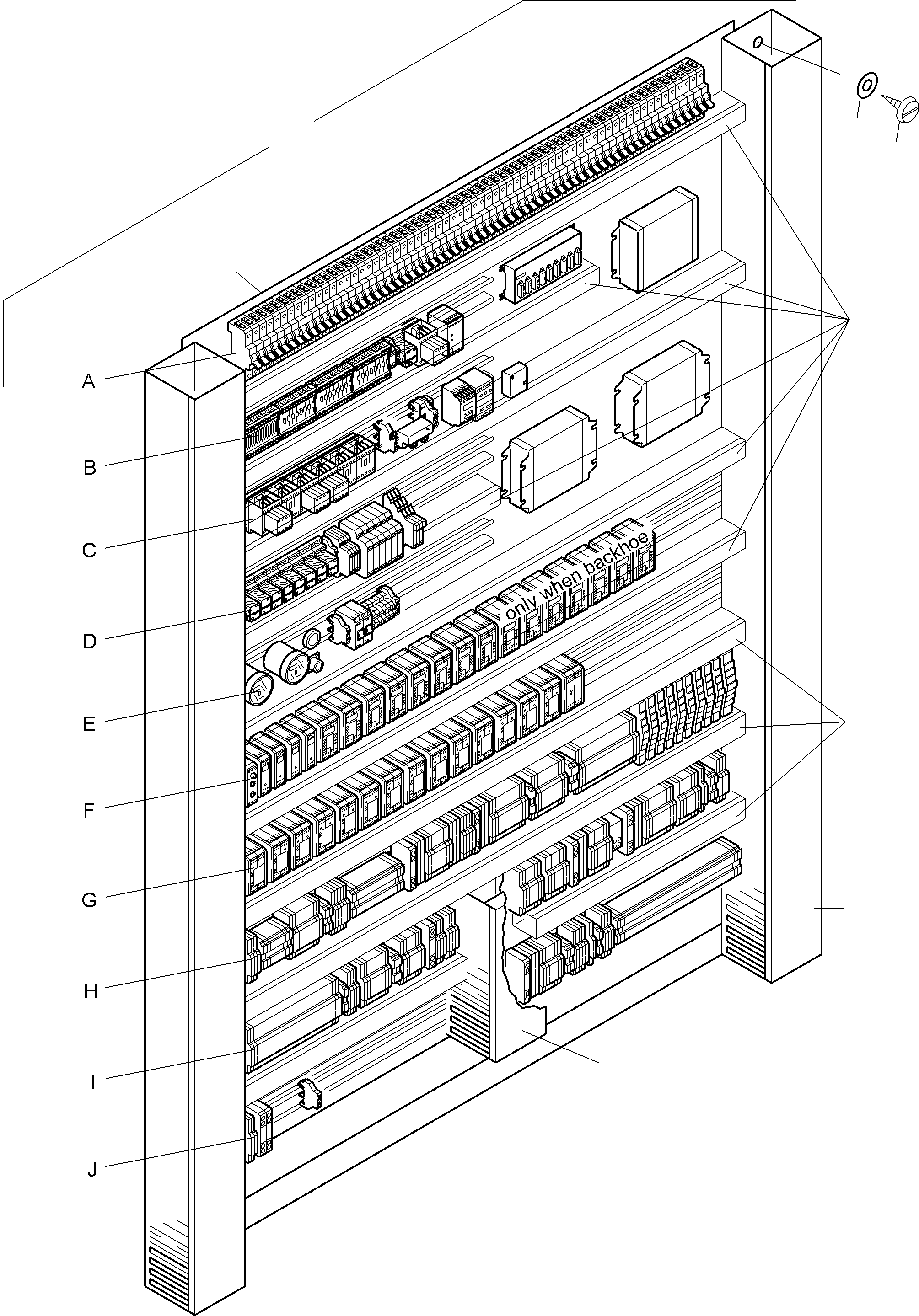 Komatsu parts book diagram for PC5500-6 S/N 15182: SWITCH FRAMING LOCATION 11