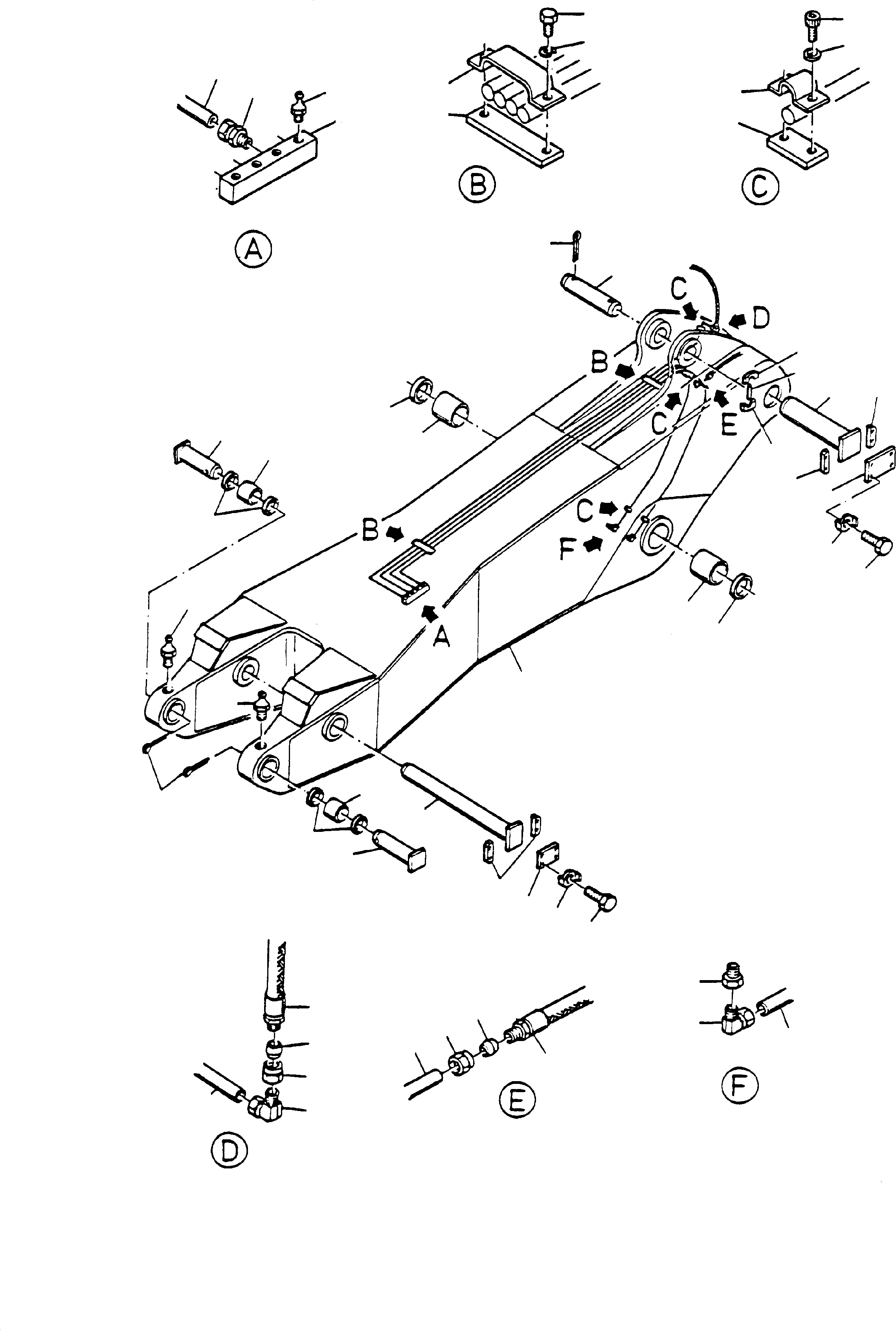 Komatsu parts book diagram for H65 26051: STICK