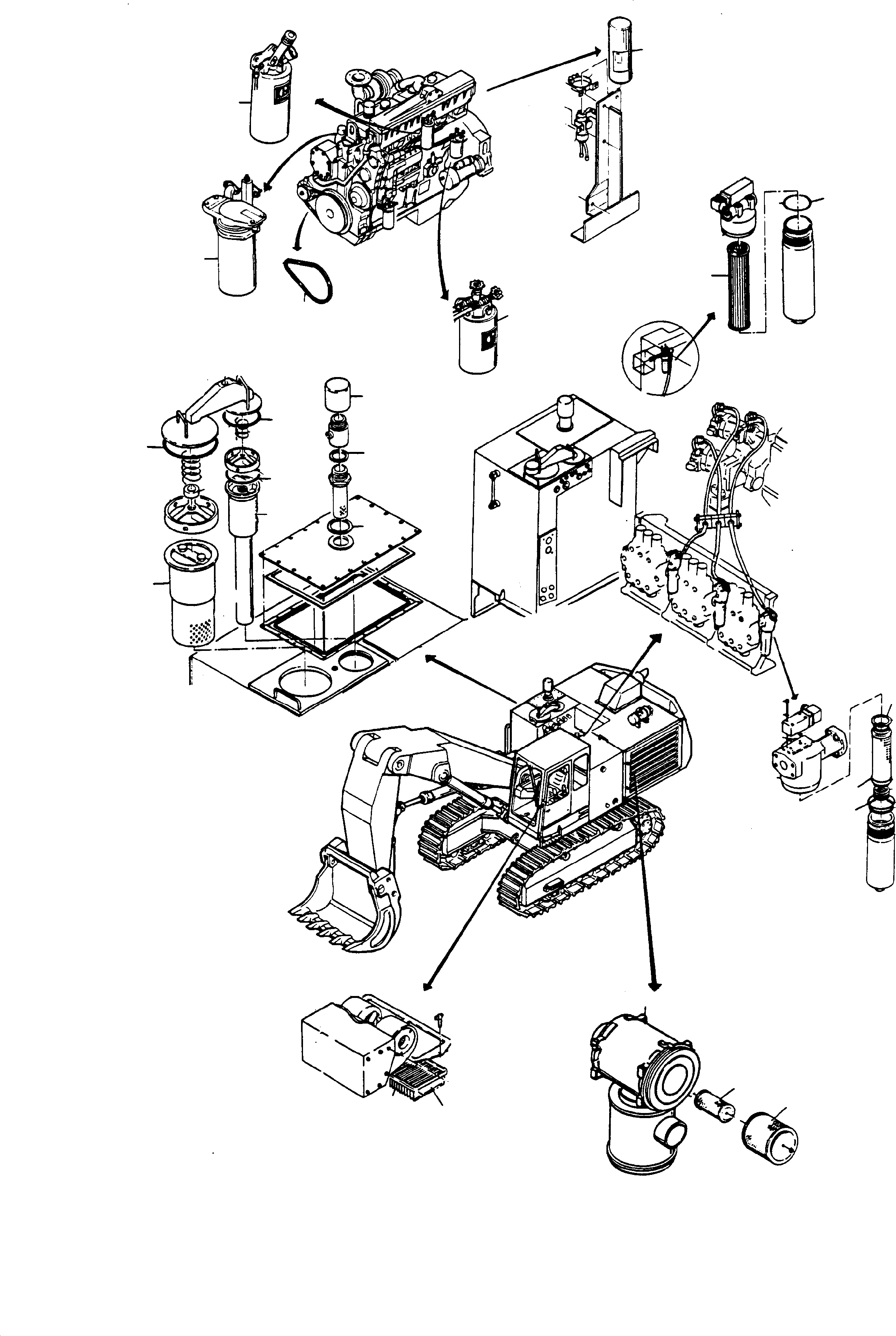 Komatsu parts book diagram for H65 26051: MACHINE - MAINTENANCE PARTS CAT-ENGINE