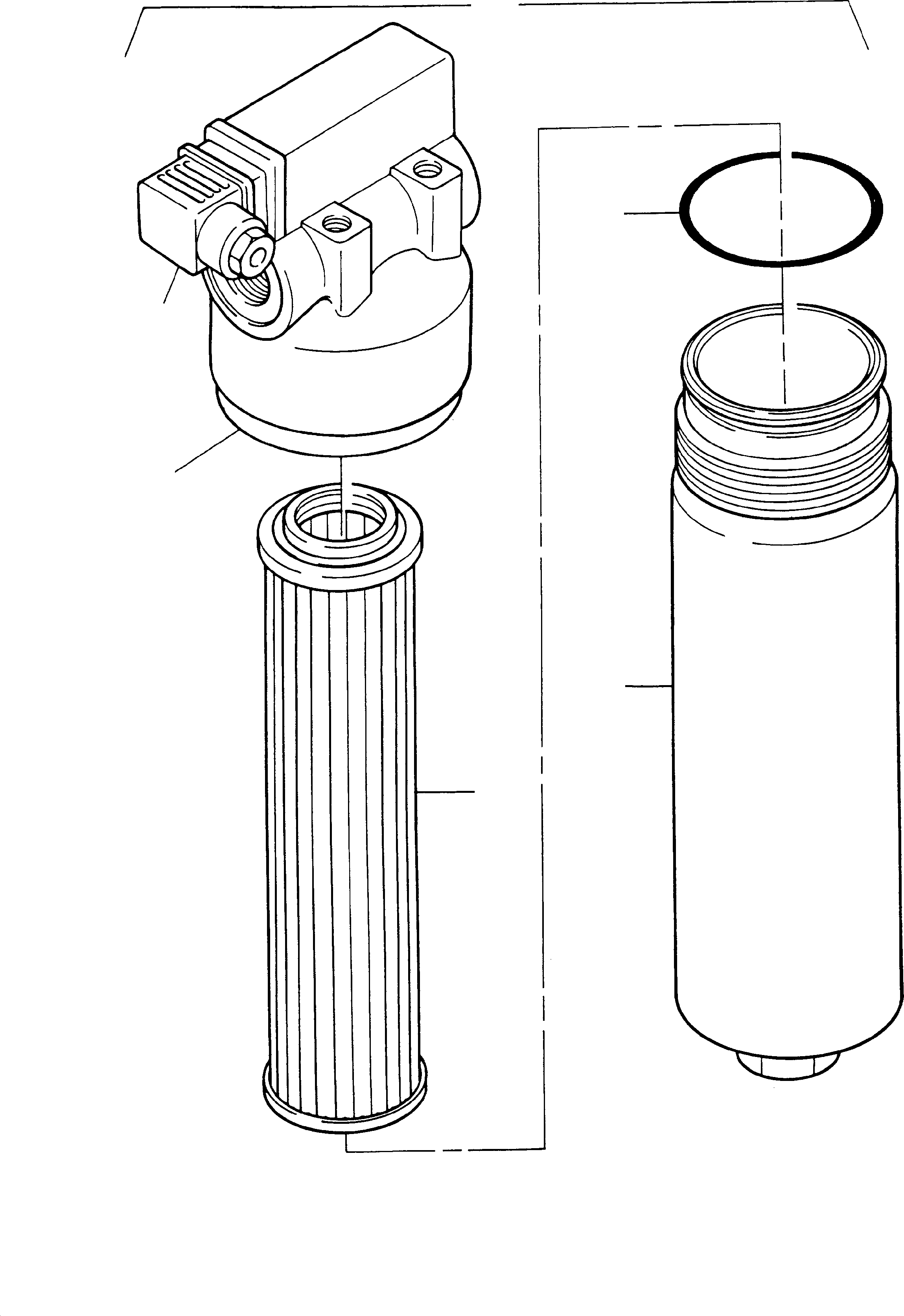 Komatsu parts book diagram for H65 26051: HIGH PRESSURE FILTER
