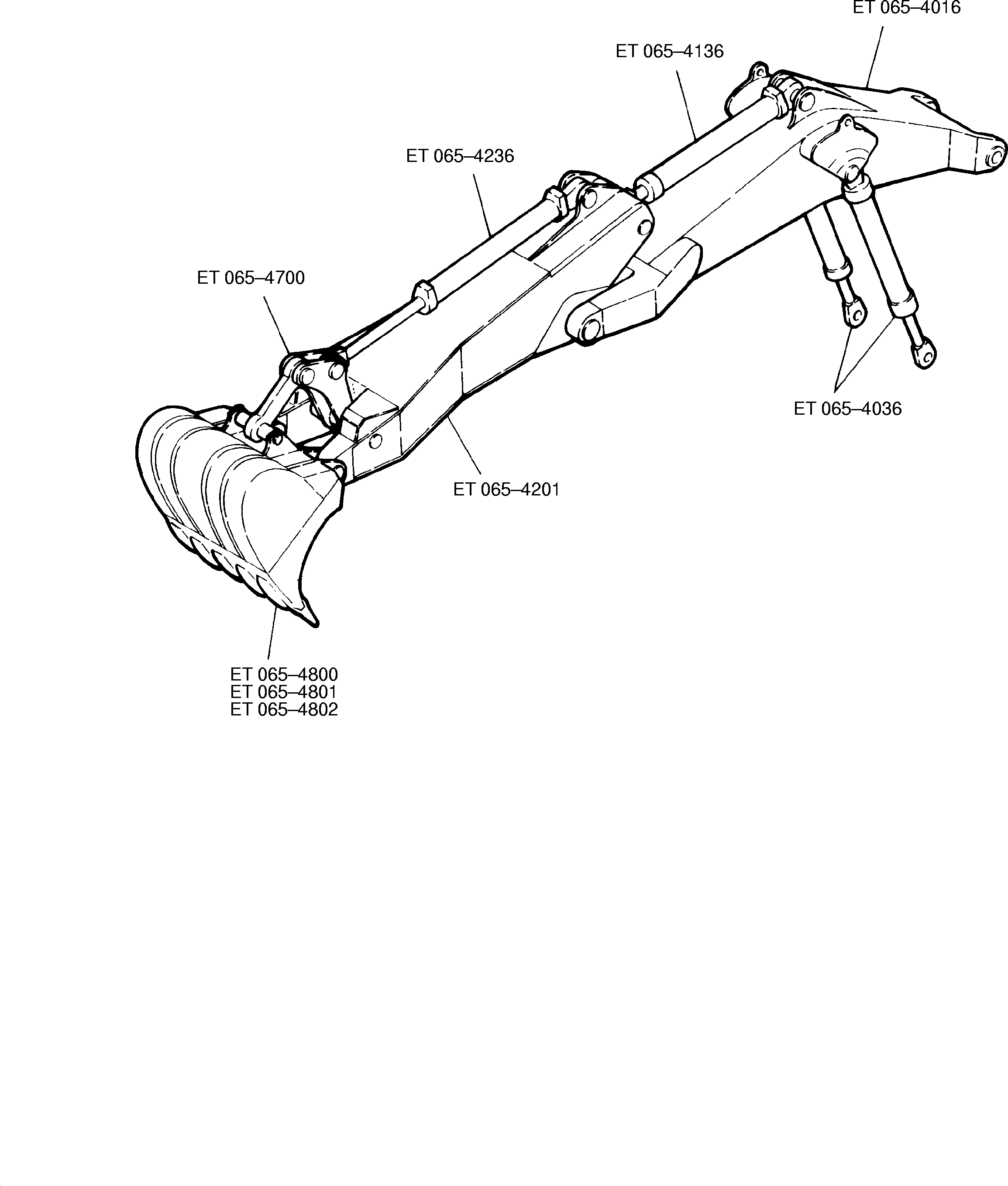 Komatsu parts book diagram for H65 26051: 