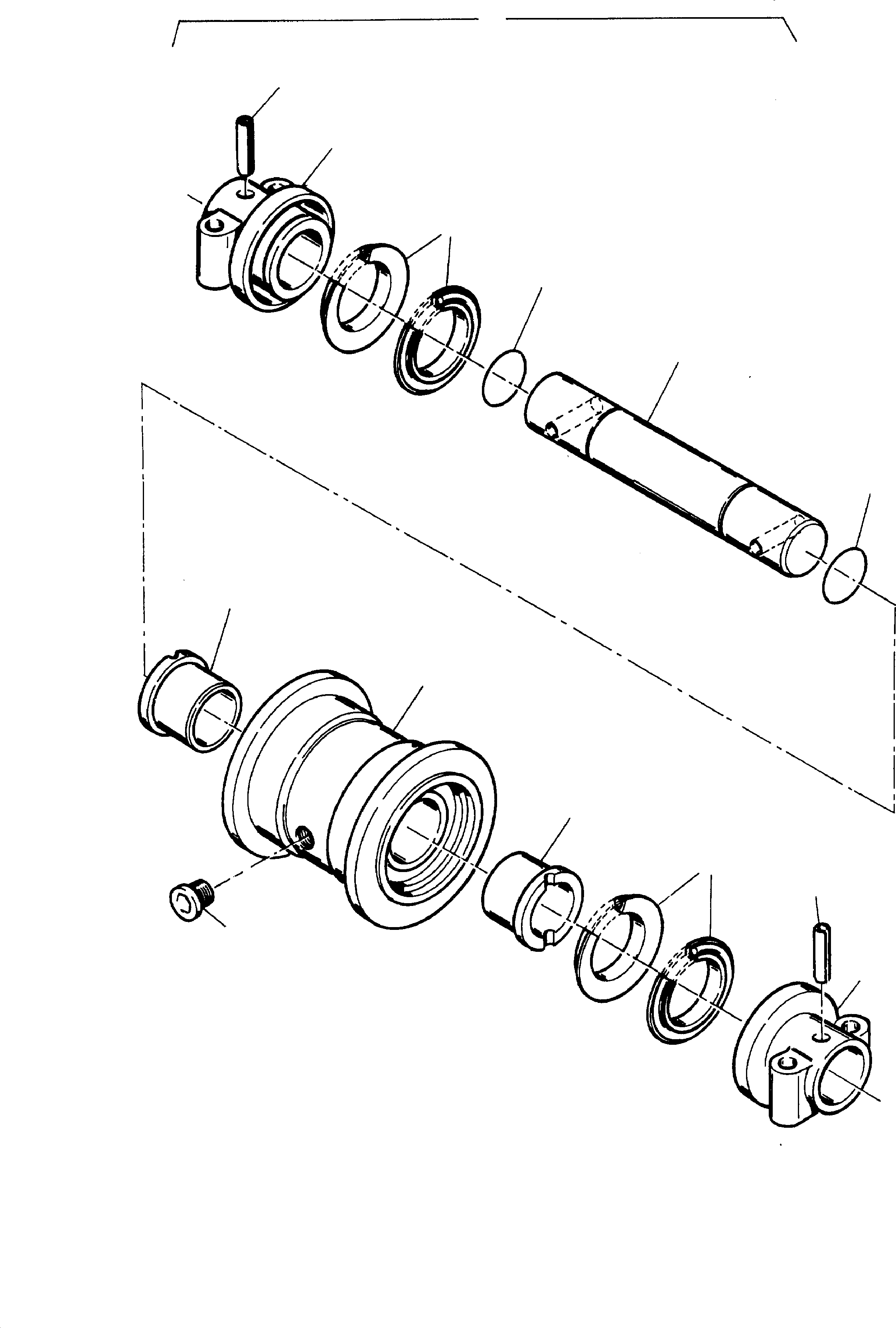 Komatsu parts book diagram for H65 26051: TRACK ROLLER
