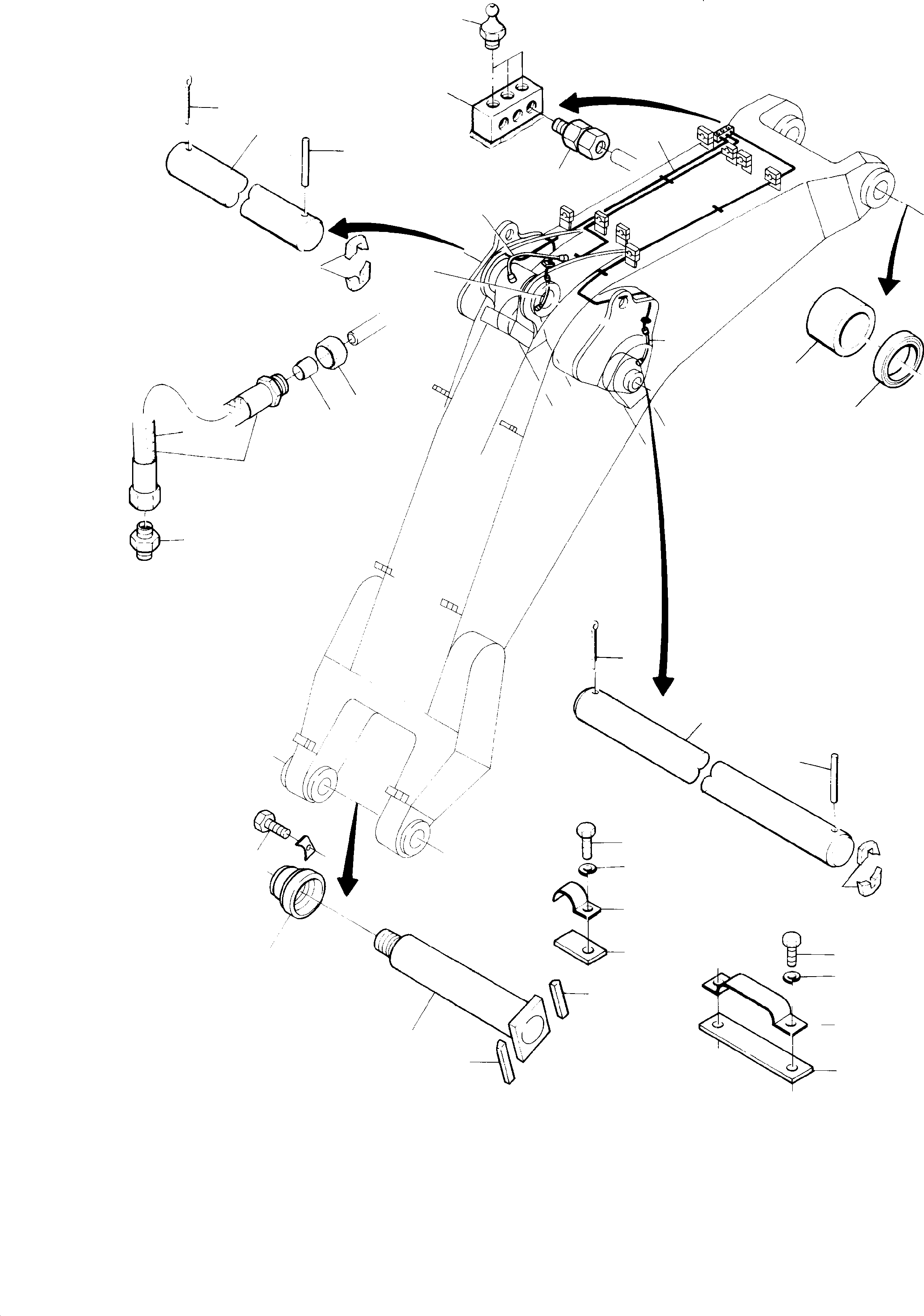 Komatsu parts book diagram for H65 26051: BOOM