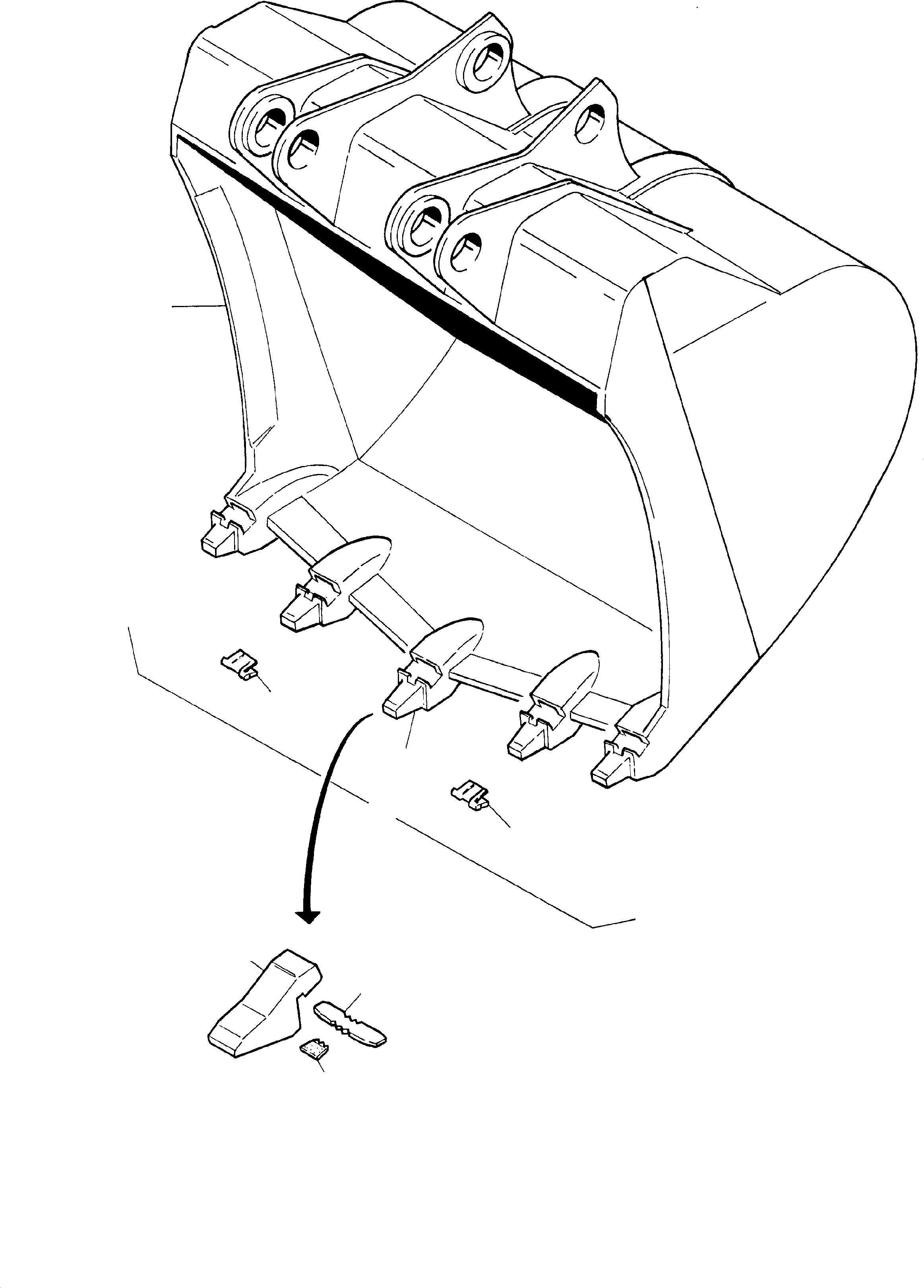 Komatsu parts book diagram for H65 26051: BACKHOE