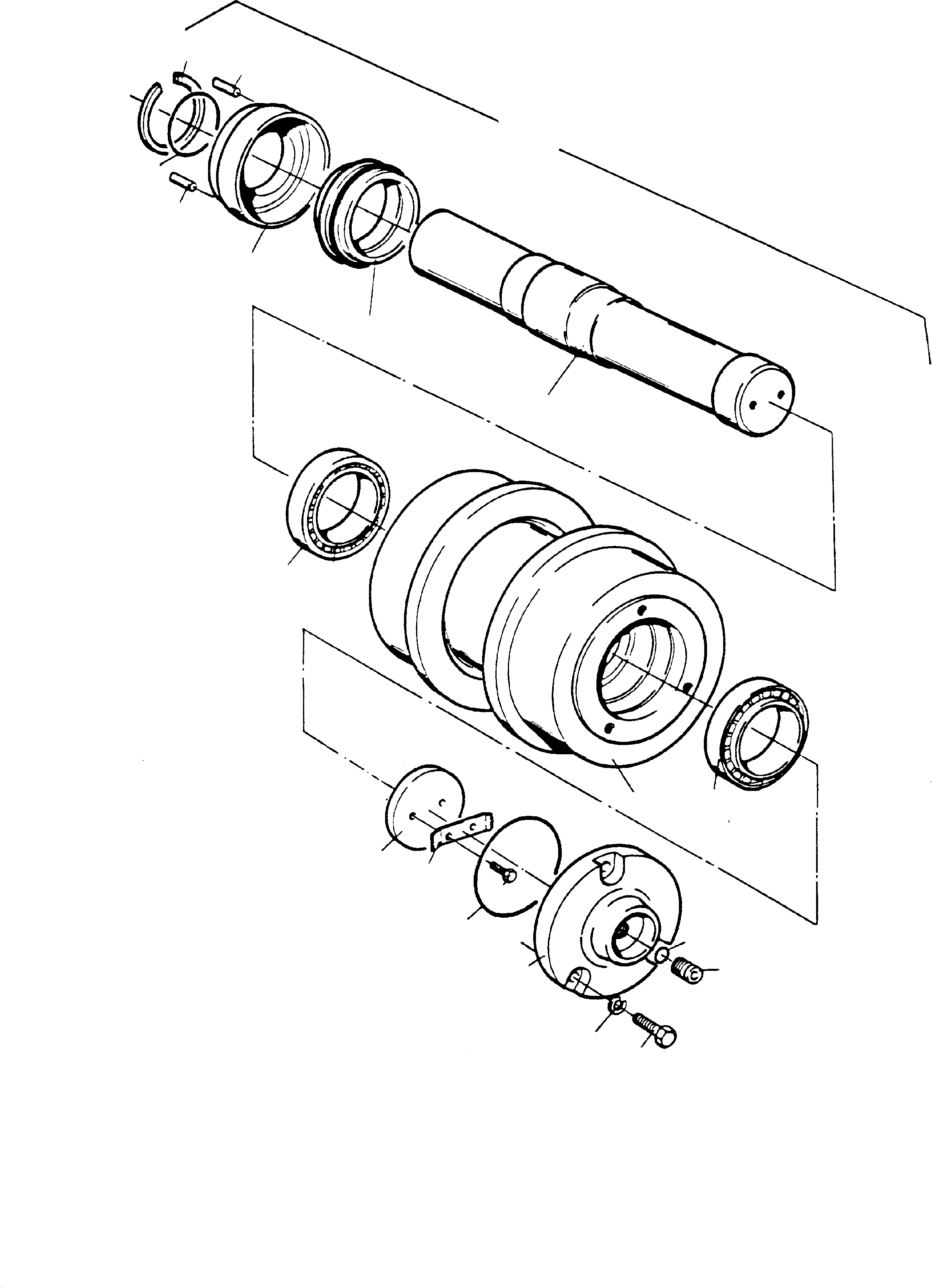 Komatsu parts book diagram for H65 26051: SUPPORT ROLLER
