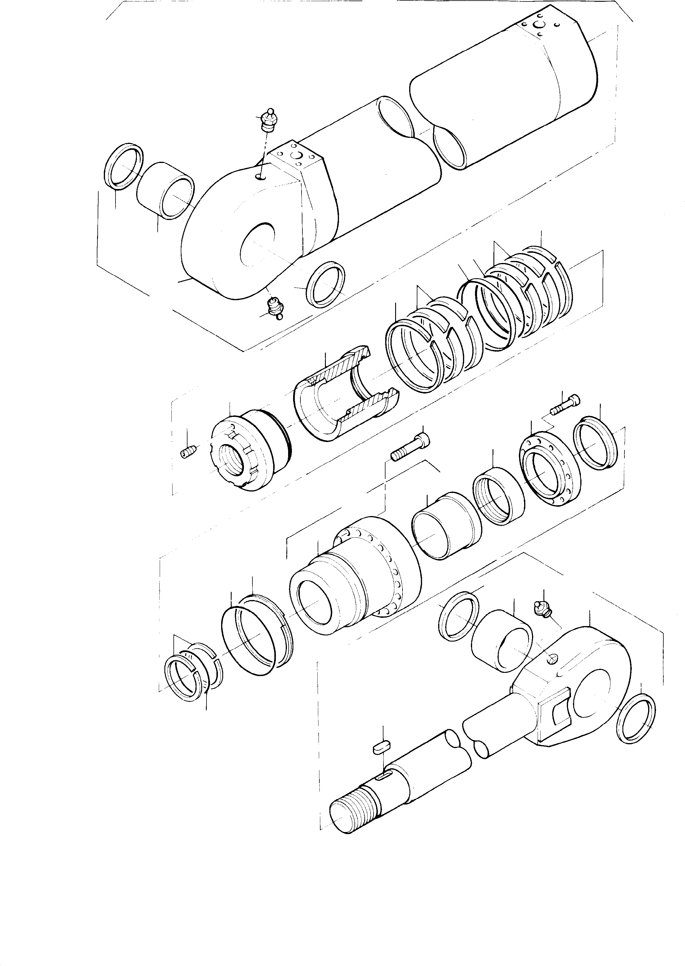 Komatsu parts book diagram for H65 26051: HYDRAULIC CYLINDER