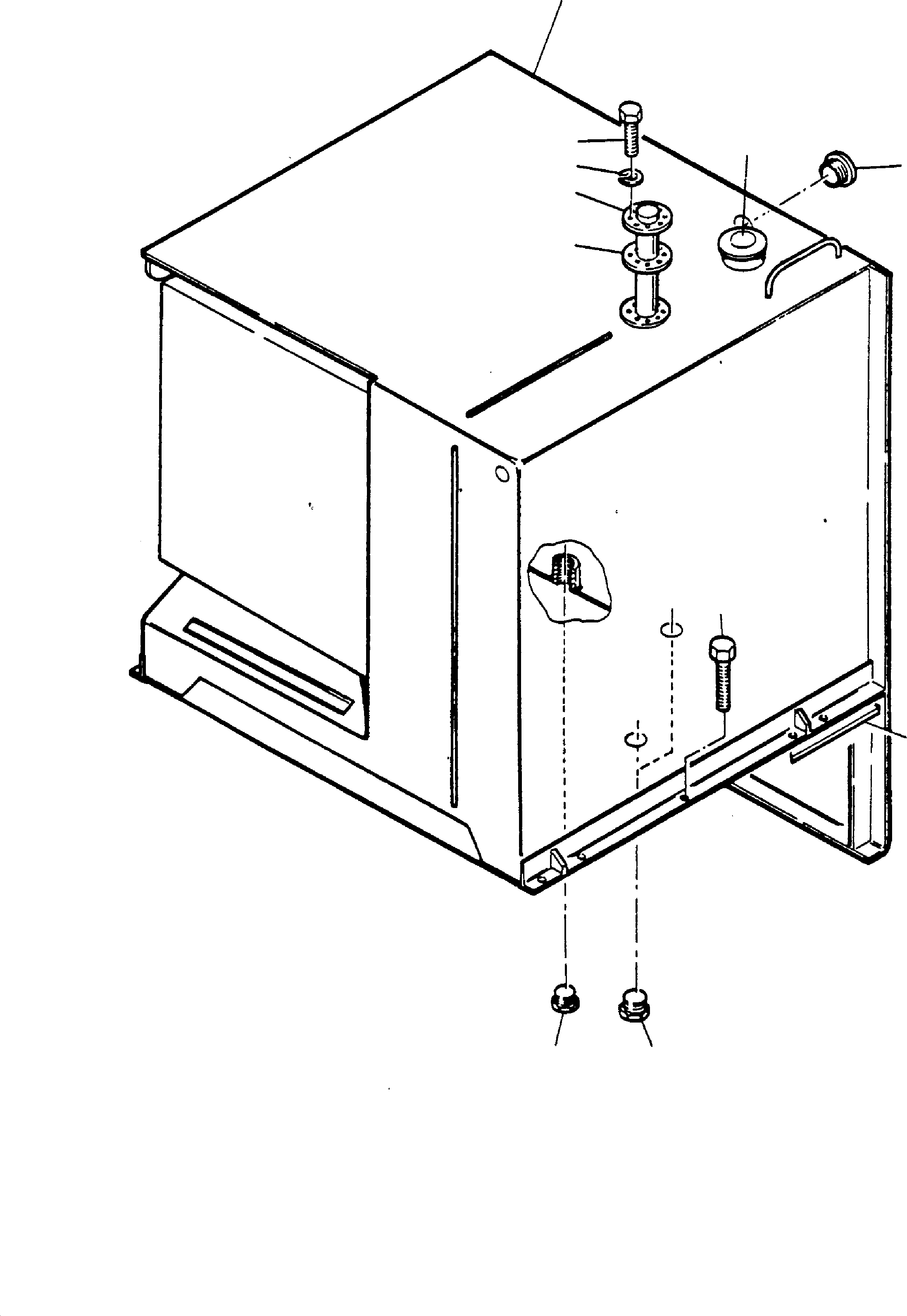 Komatsu parts book diagram for H65 26051: FUEL TANK 930 L