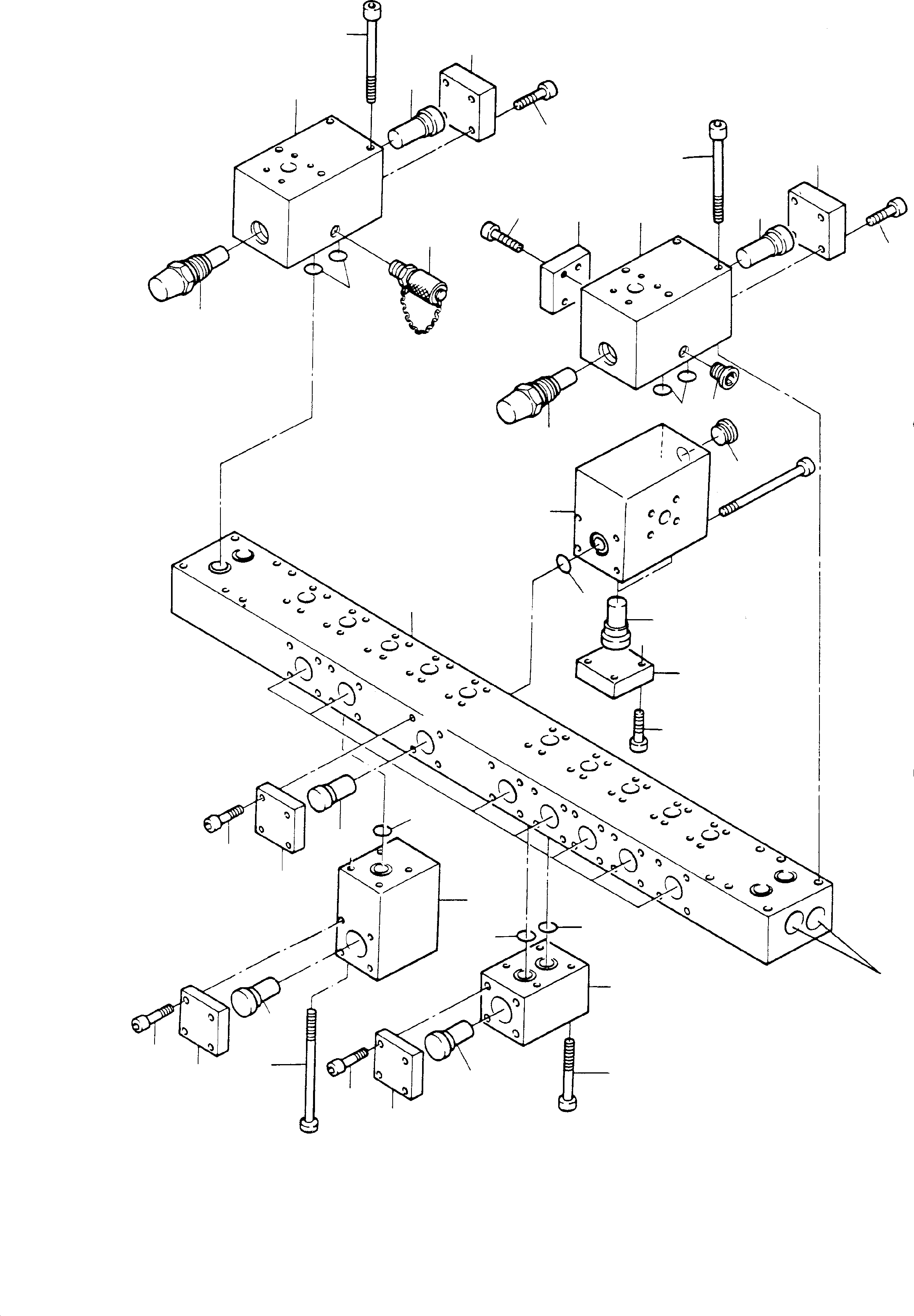 Komatsu parts book diagram for H65 26051: MANIFOLD
