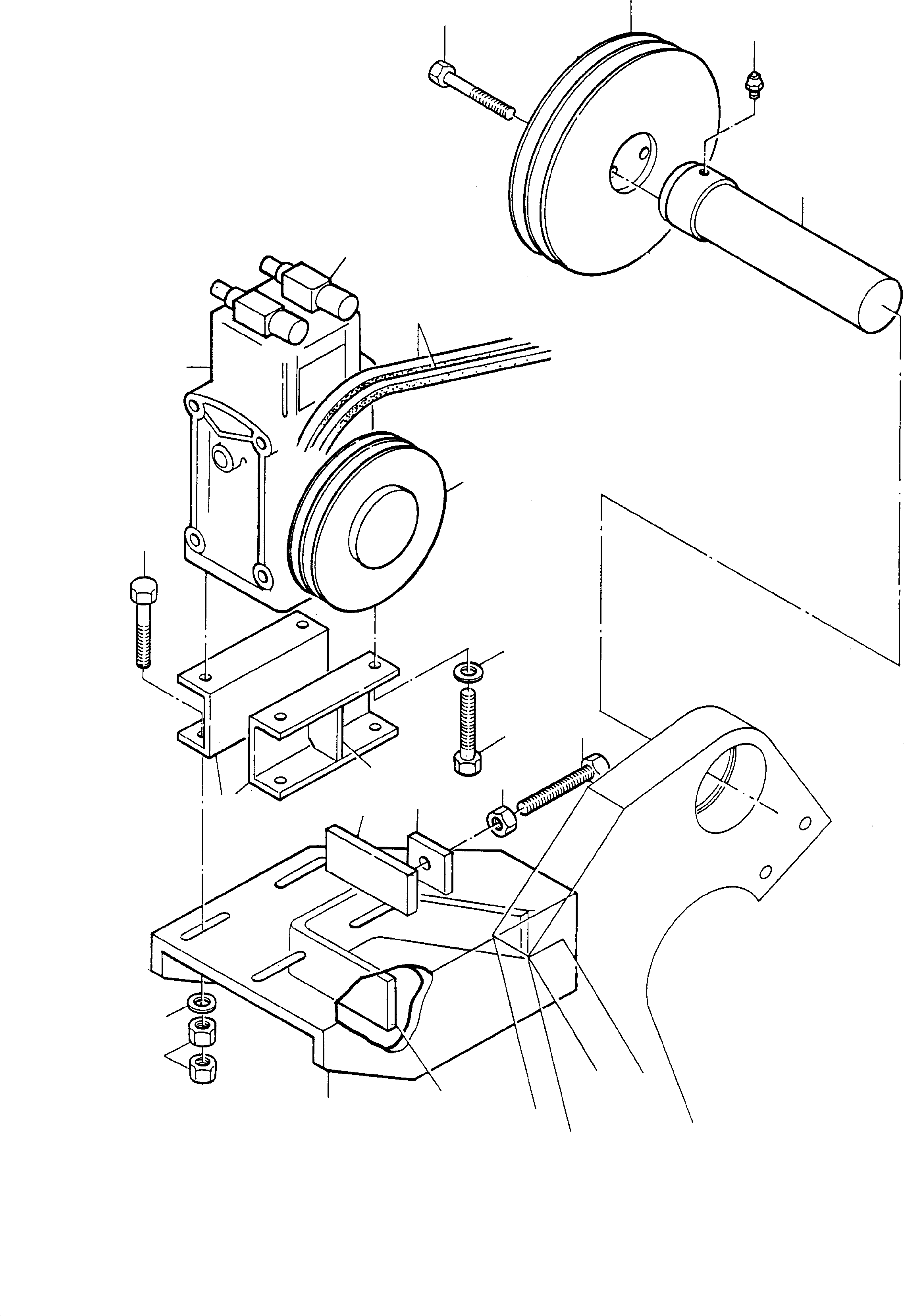 Komatsu parts book diagram for H65 26051: COMPRESSOR MOUNTS