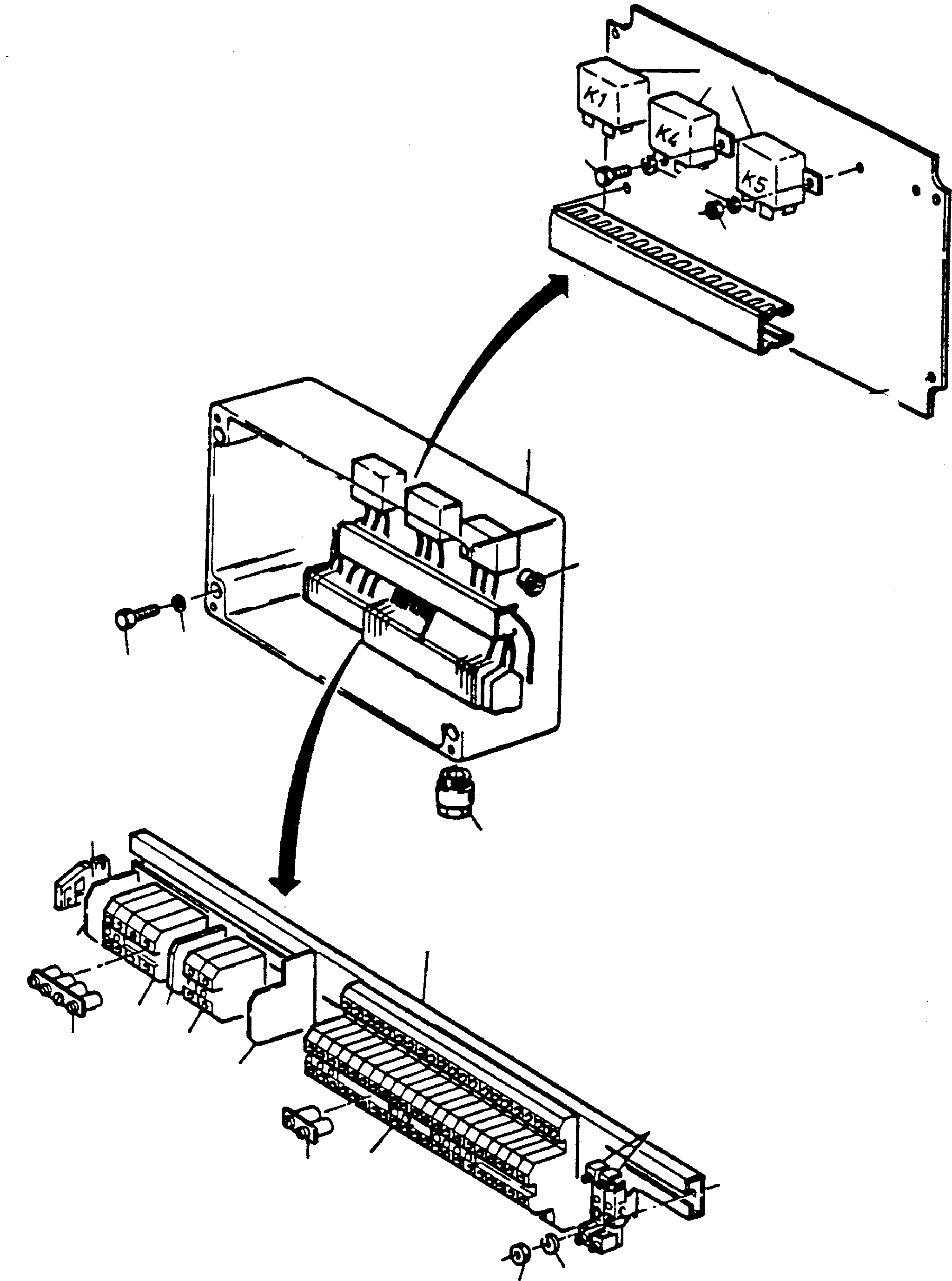 Komatsu parts book diagram for H65 26051: SWITCH BOX X 2