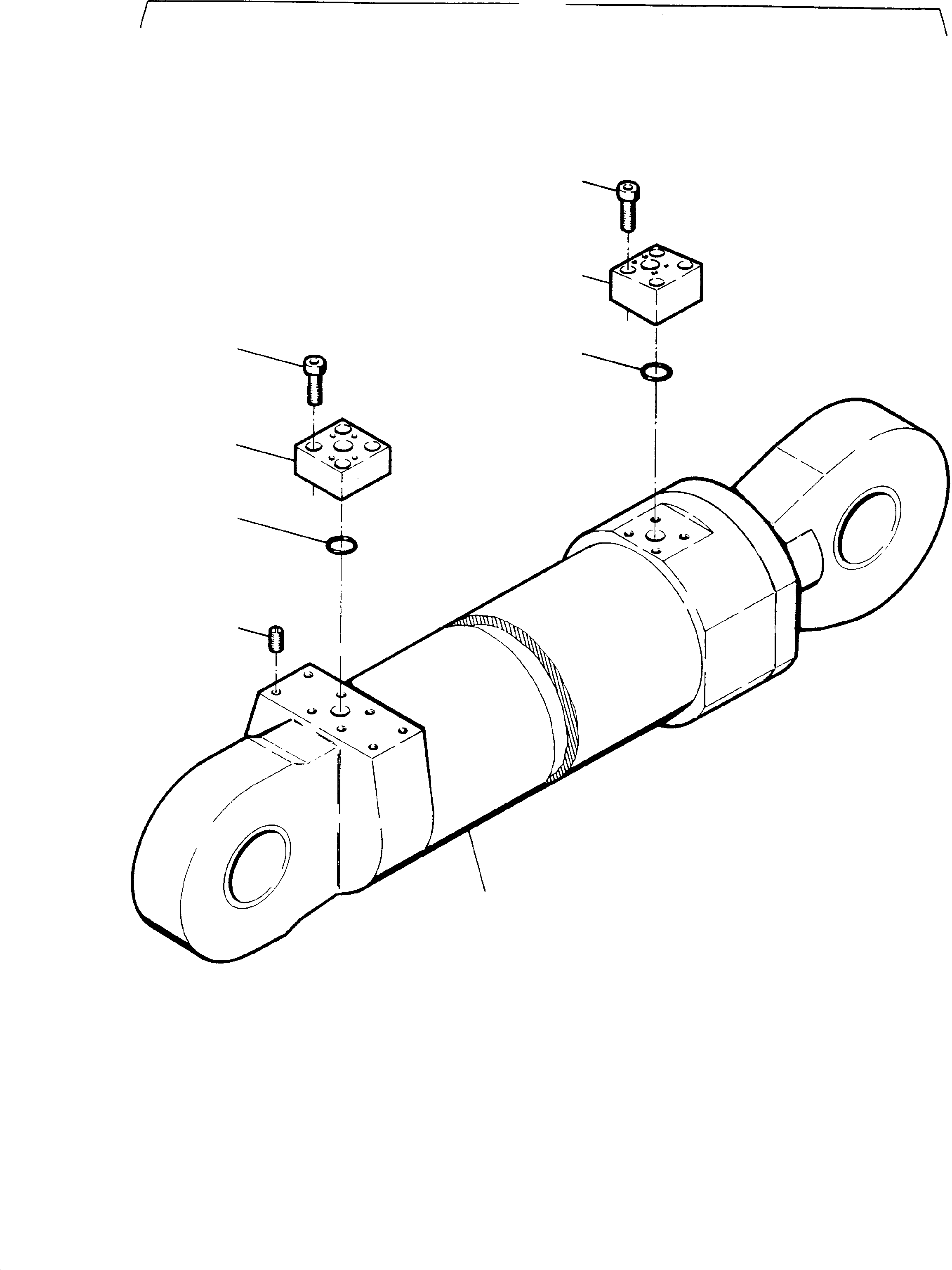 Komatsu parts book diagram for H65 26051: BOOM CYLINDER WITH ADAPTER, R.H. AND L.H.