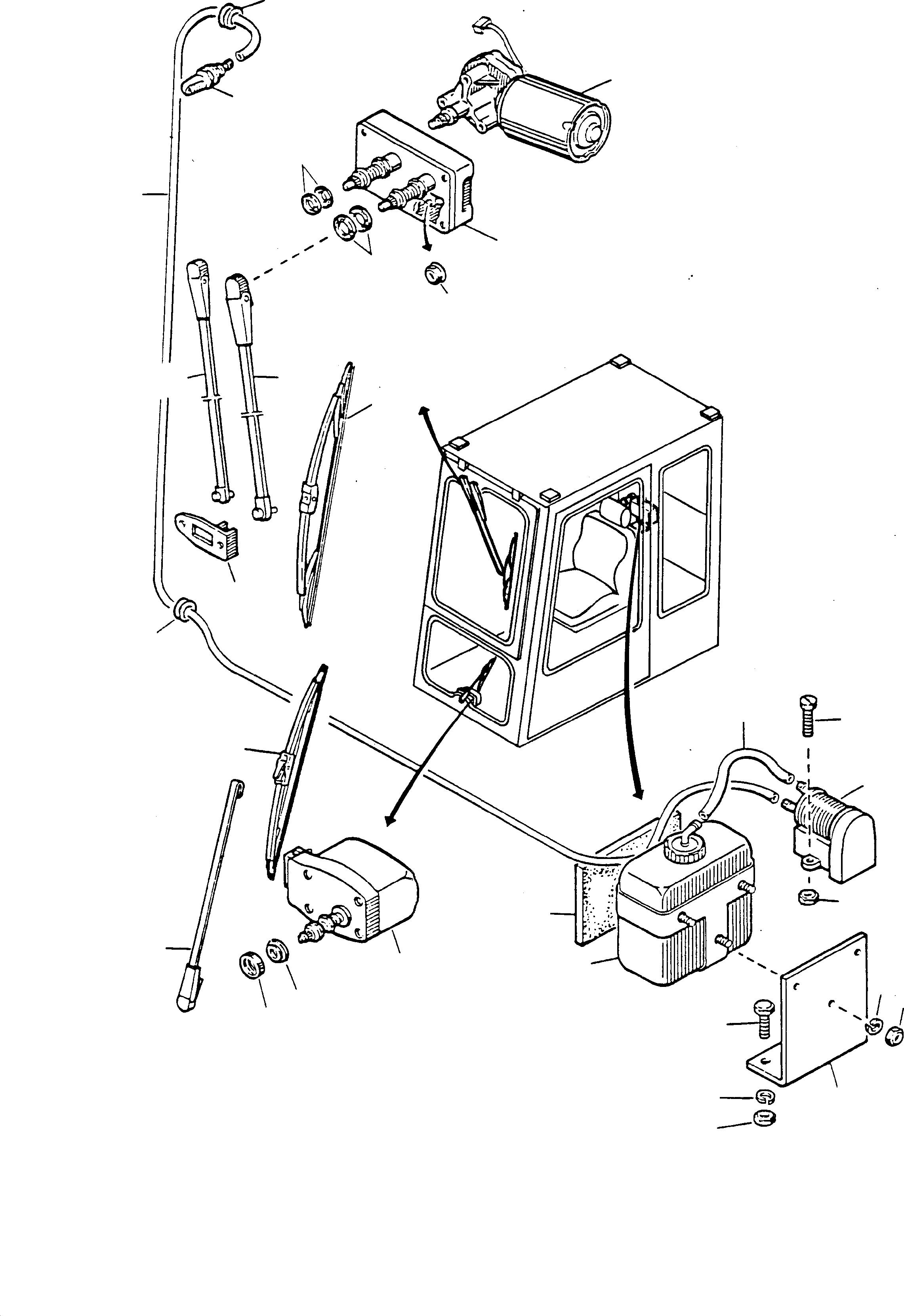 Komatsu parts book diagram for H65 26051: WIPE AND WASH EQUIPMENT