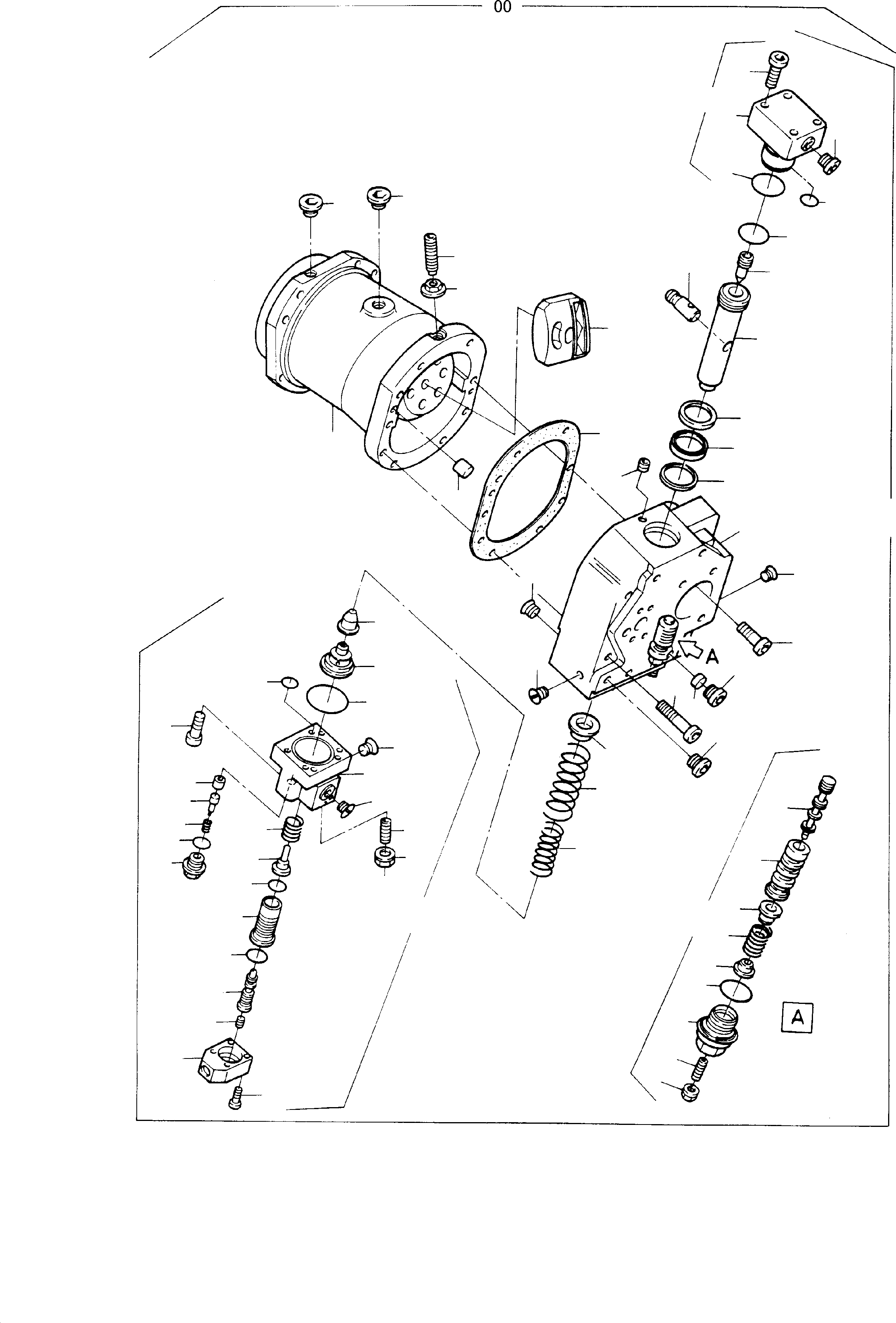 Komatsu parts book diagram for H65 26051: VARIABLE DISPLACEMENT PUMP