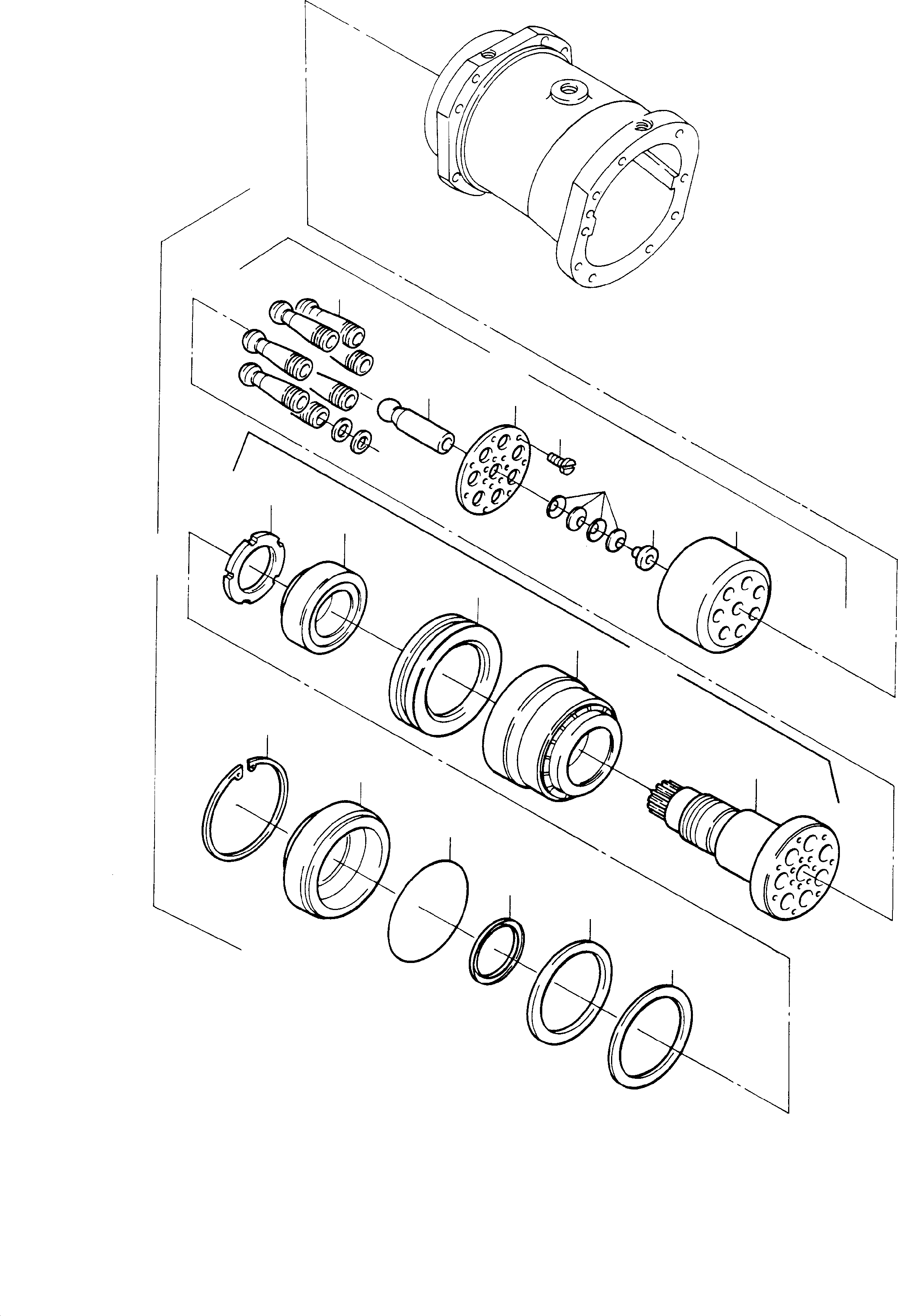 Komatsu parts book diagram for H65 26051: VARIABLE DISPLACEMENT PUMP