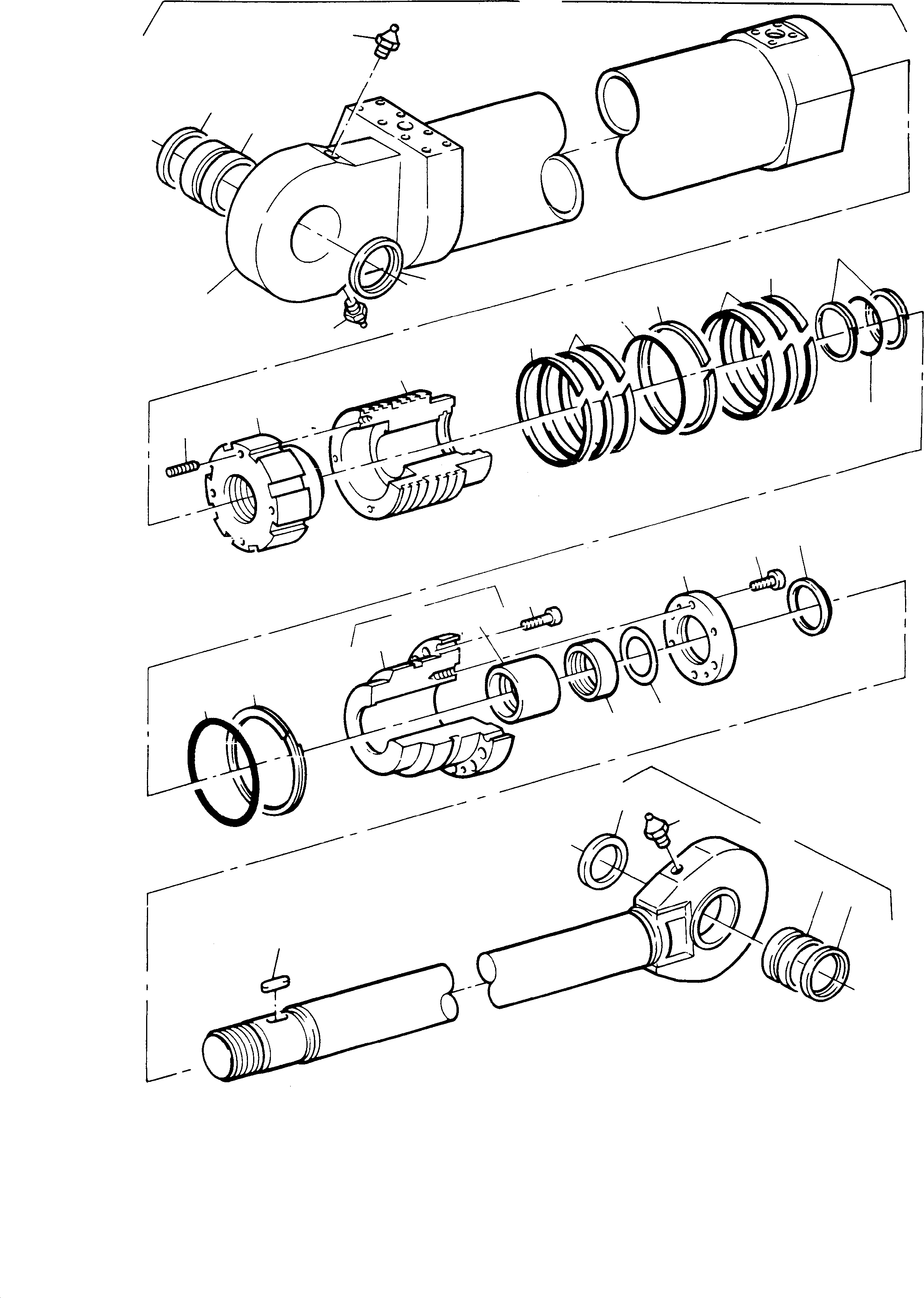 Komatsu parts book diagram for H65 26051: HYDR.-CYLINDER