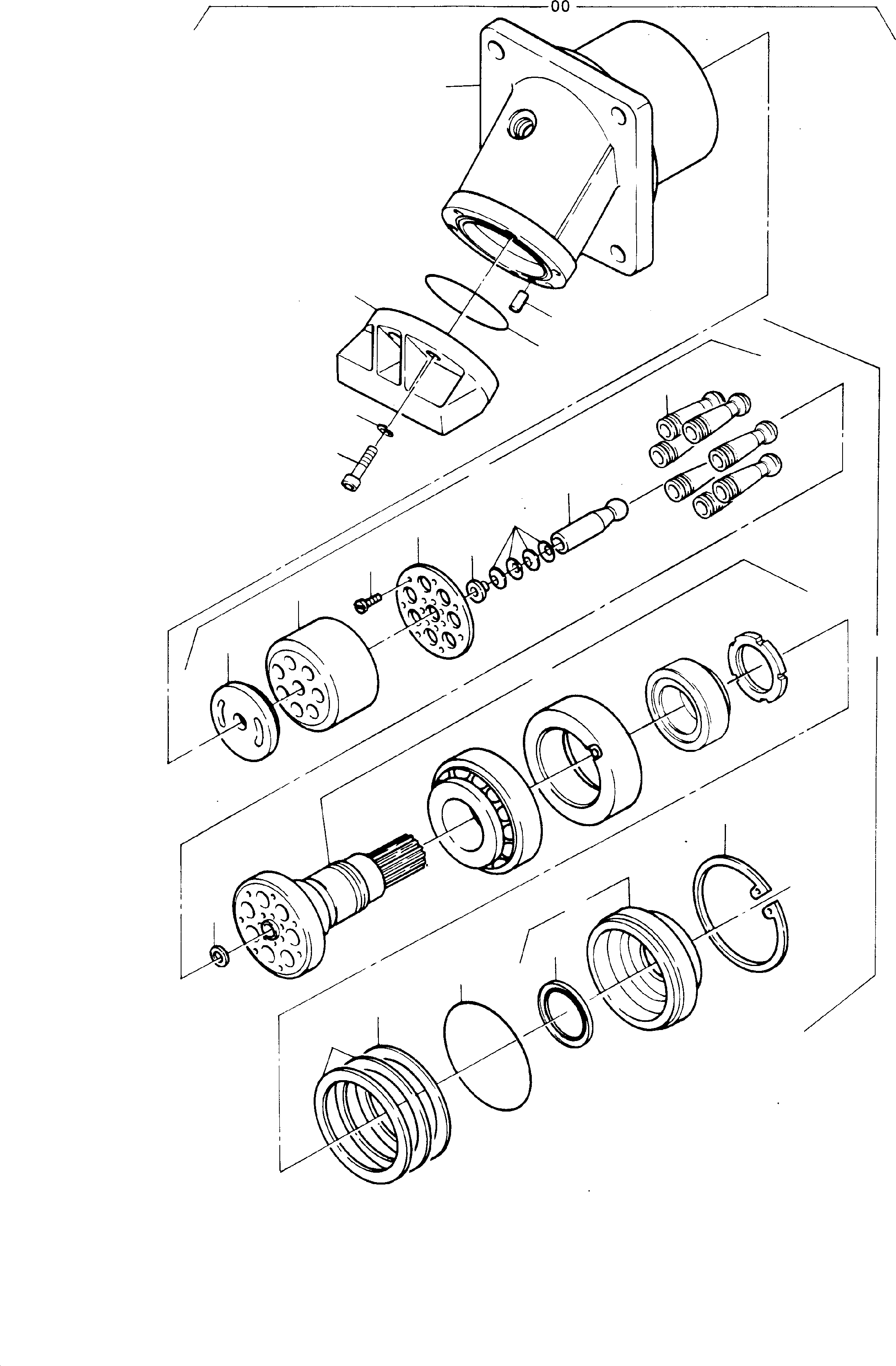 Komatsu parts book diagram for H65 26051: HYDRAULIC MOTOR