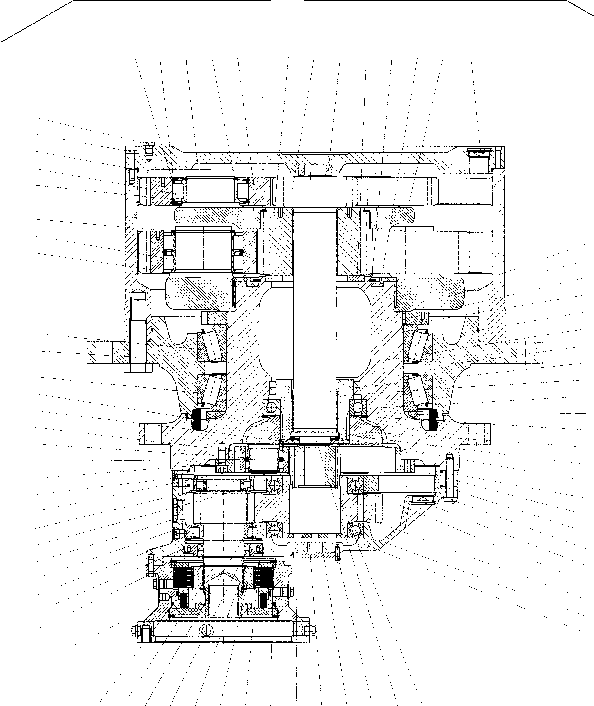 Komatsu parts book diagram for PC3000-6 S/N 46151: DRIVE GEAR BOX