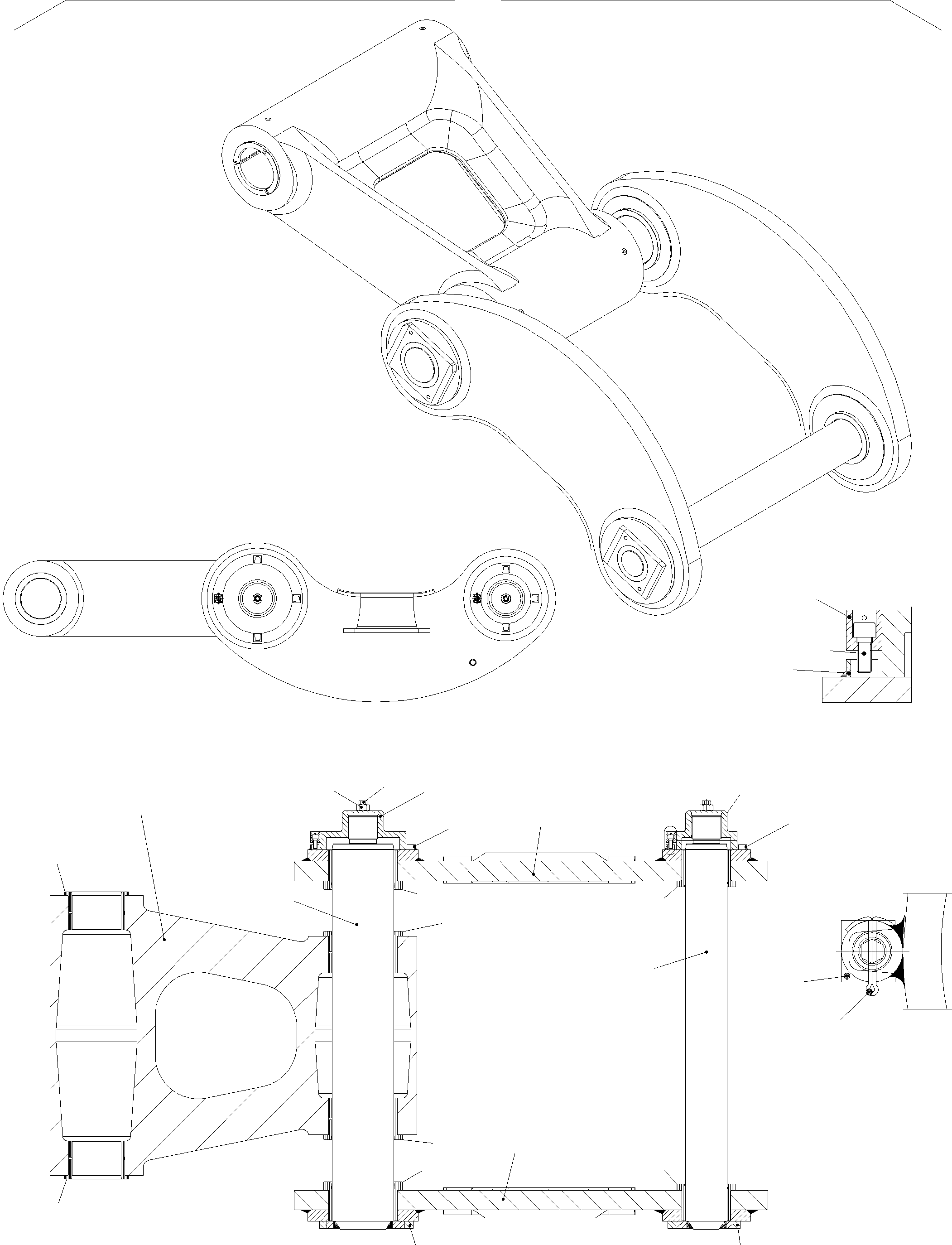 Komatsu parts book diagram for PC3000-6 S/N 46151: STEERING AND ROD