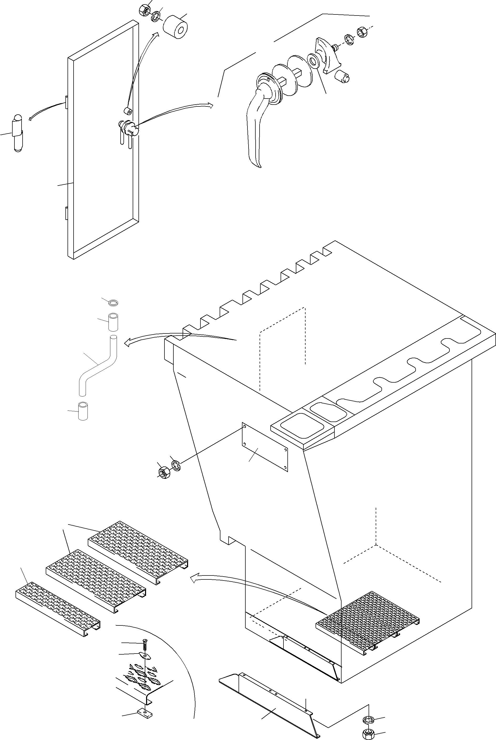 Komatsu parts book diagram for PC3000-6 S/N 46151: CAB SUPPORT