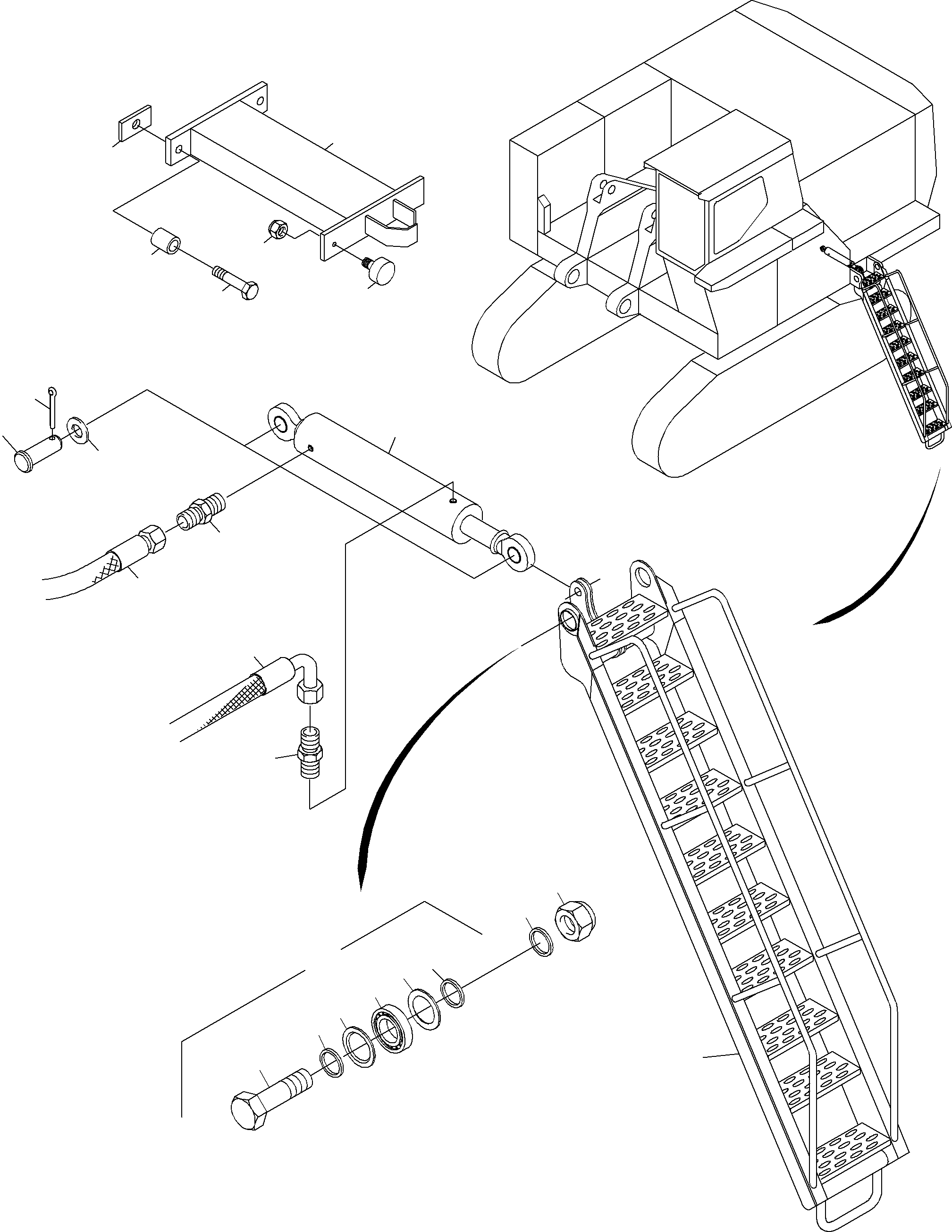 Komatsu parts book diagram for PC3000-6 S/N 46151: STEPS