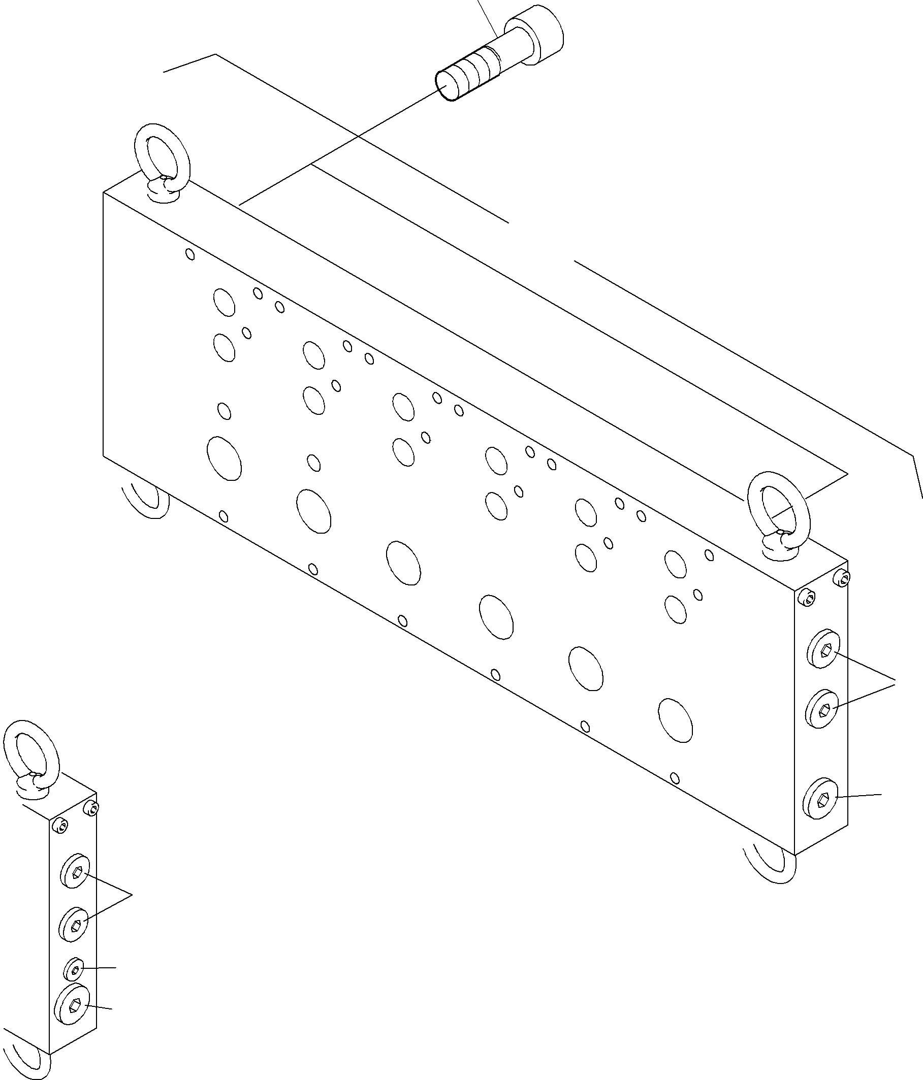 Komatsu parts book diagram for PC3000-6 S/N 46151: BASE PLATE