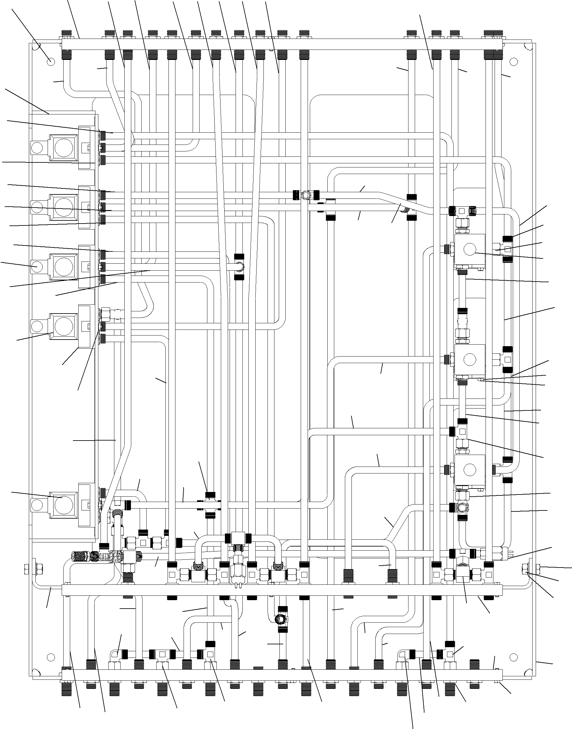 Komatsu parts book diagram for PC3000-6 S/N 46151: PIPES - PILOT CONTROL PLATE (BE)