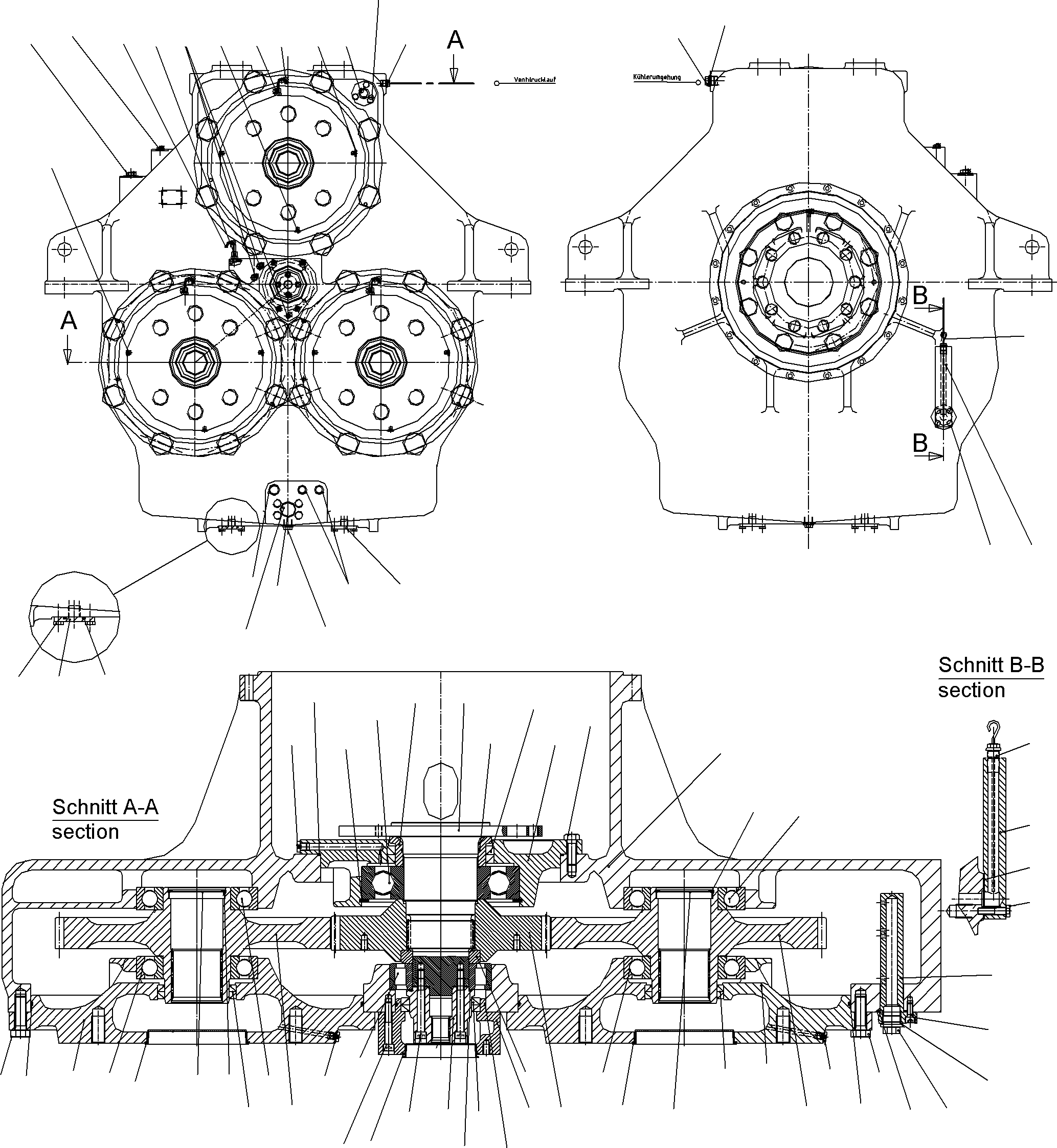 Komatsu parts book diagram for PC3000-6 S/N 46151: PUMP DISTRIBUTOR GEAR