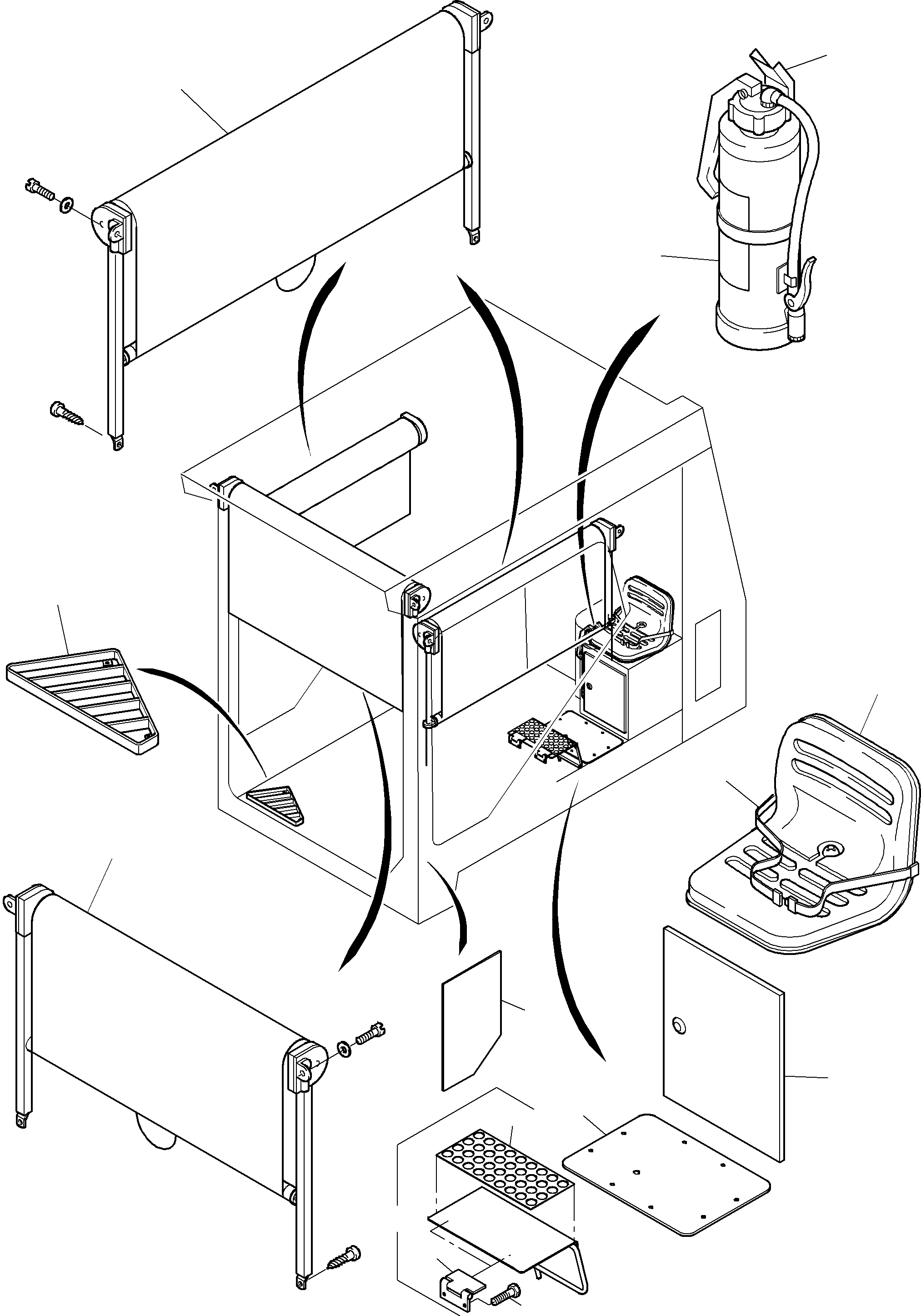 Komatsu parts book diagram for PC3000-6 S/N 46151: OPERATOR'S CAB