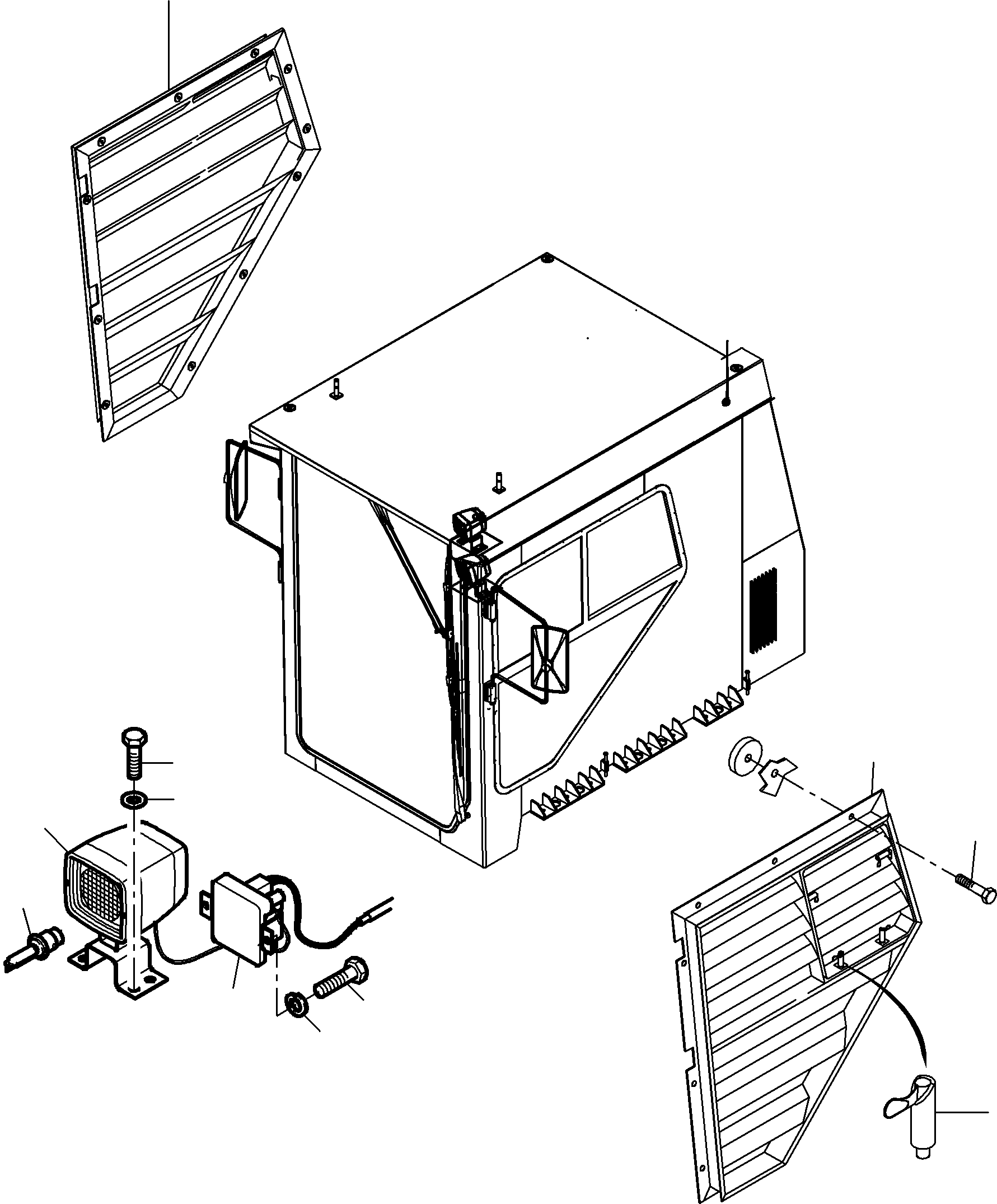 Komatsu parts book diagram for PC3000-6 S/N 46151: OPERATOR'S CAB