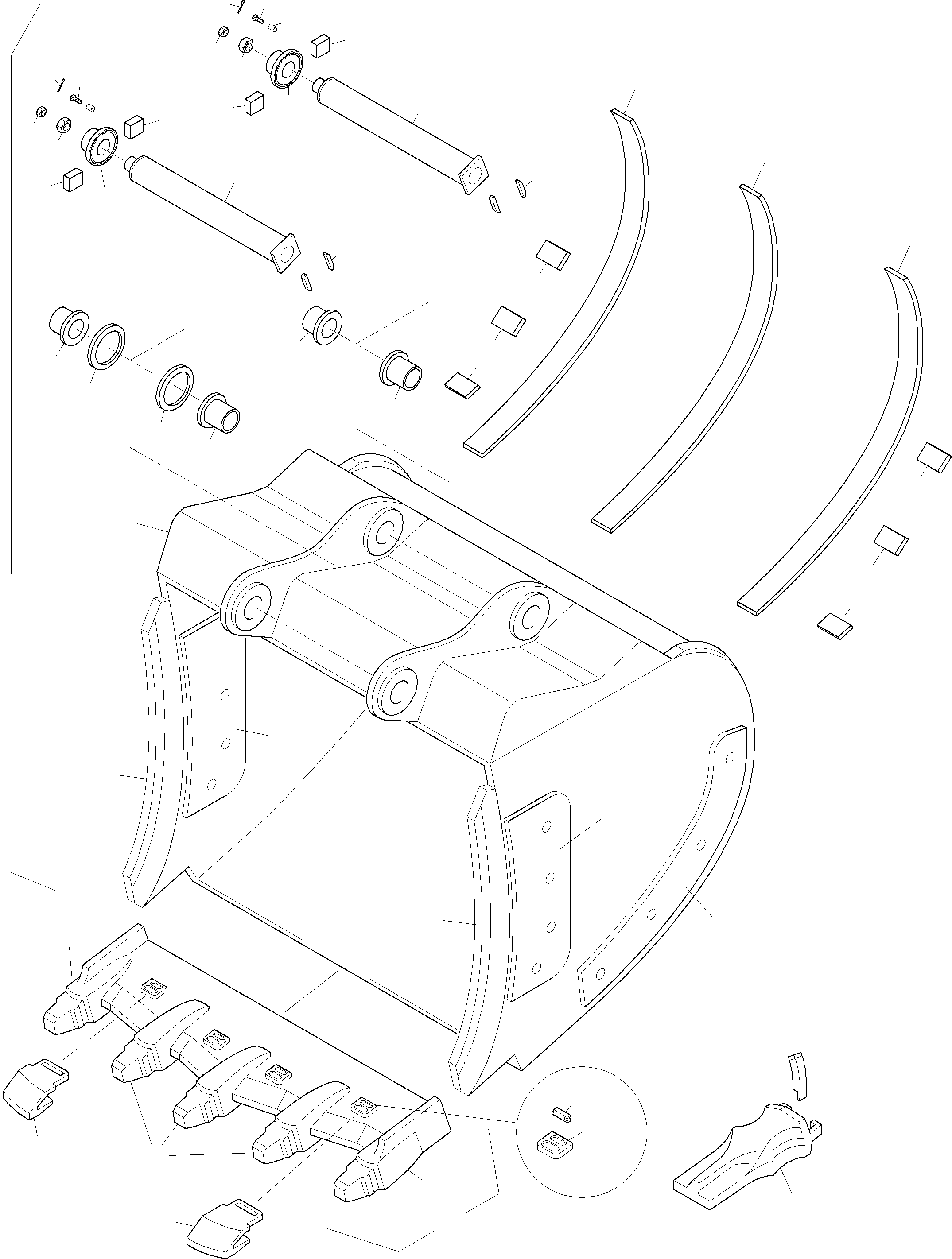 Komatsu parts book diagram for PC3000-6 S/N 46151: BACKHOE 15 CBM