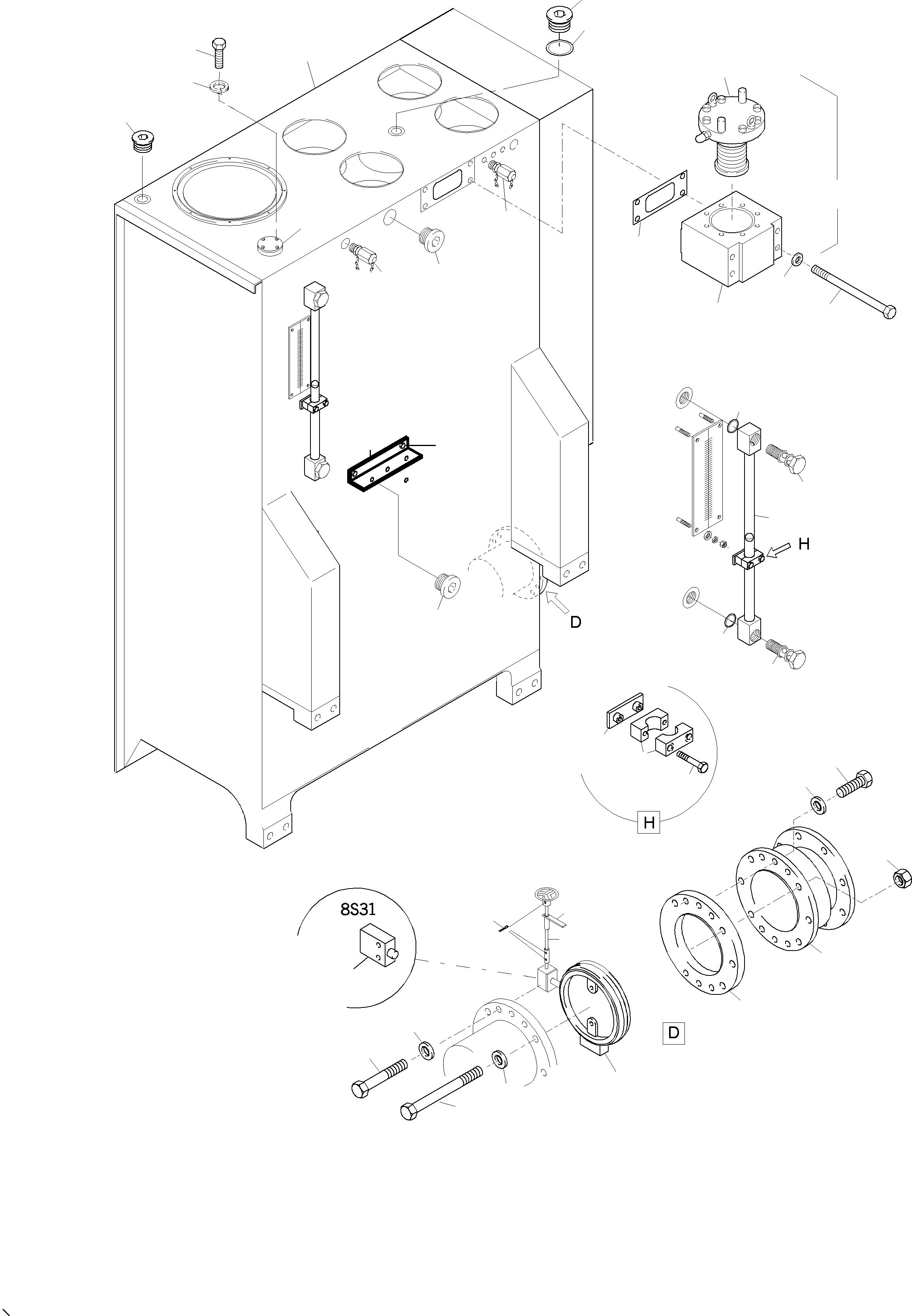 Excavators Mining Komatsu / PC3000-6 S/N 46152(g46152) / Main Oil Tank(485-1801a : 485-1801a)
