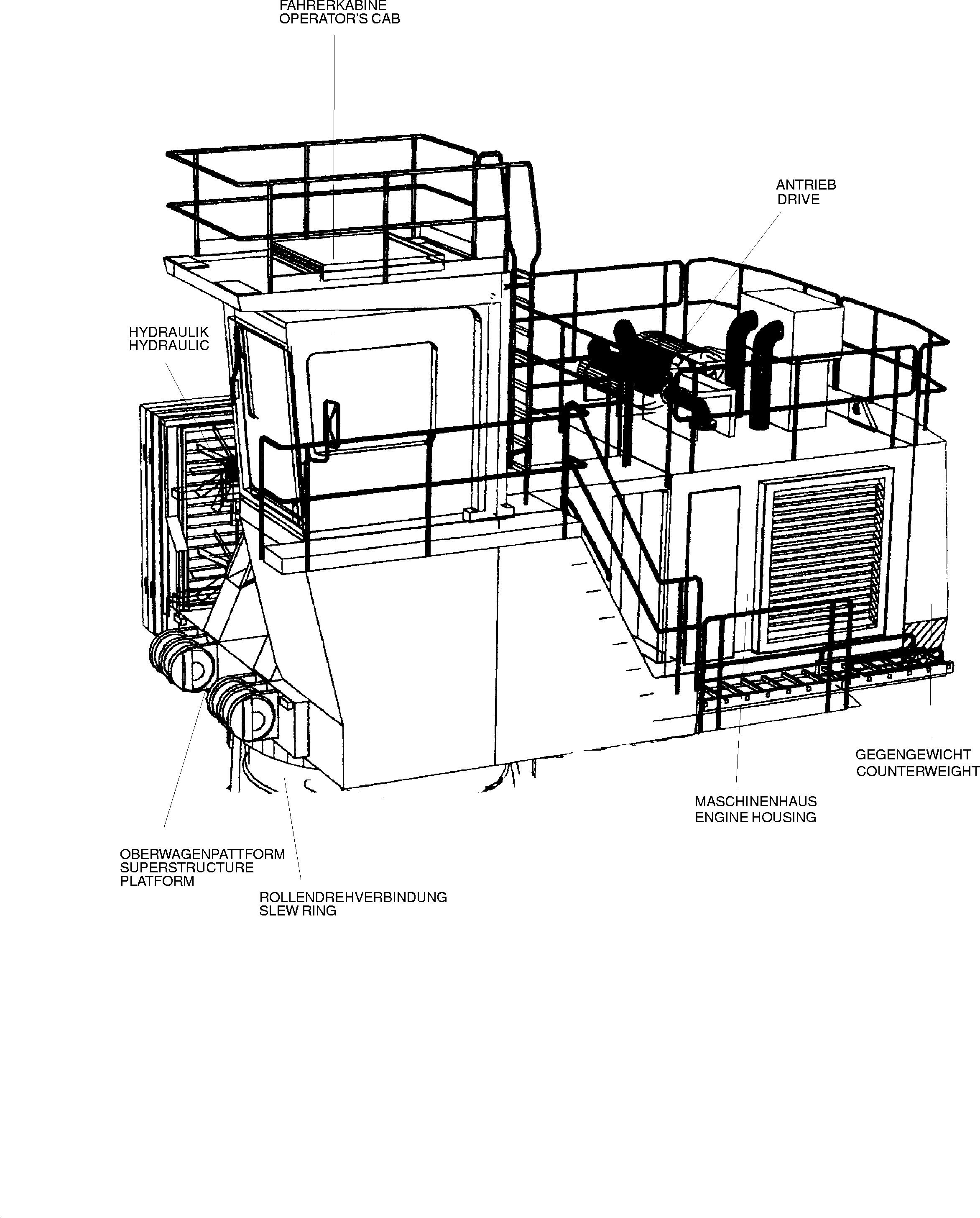 Komatsu parts book diagram for PC3000-6 S/N 46165: 