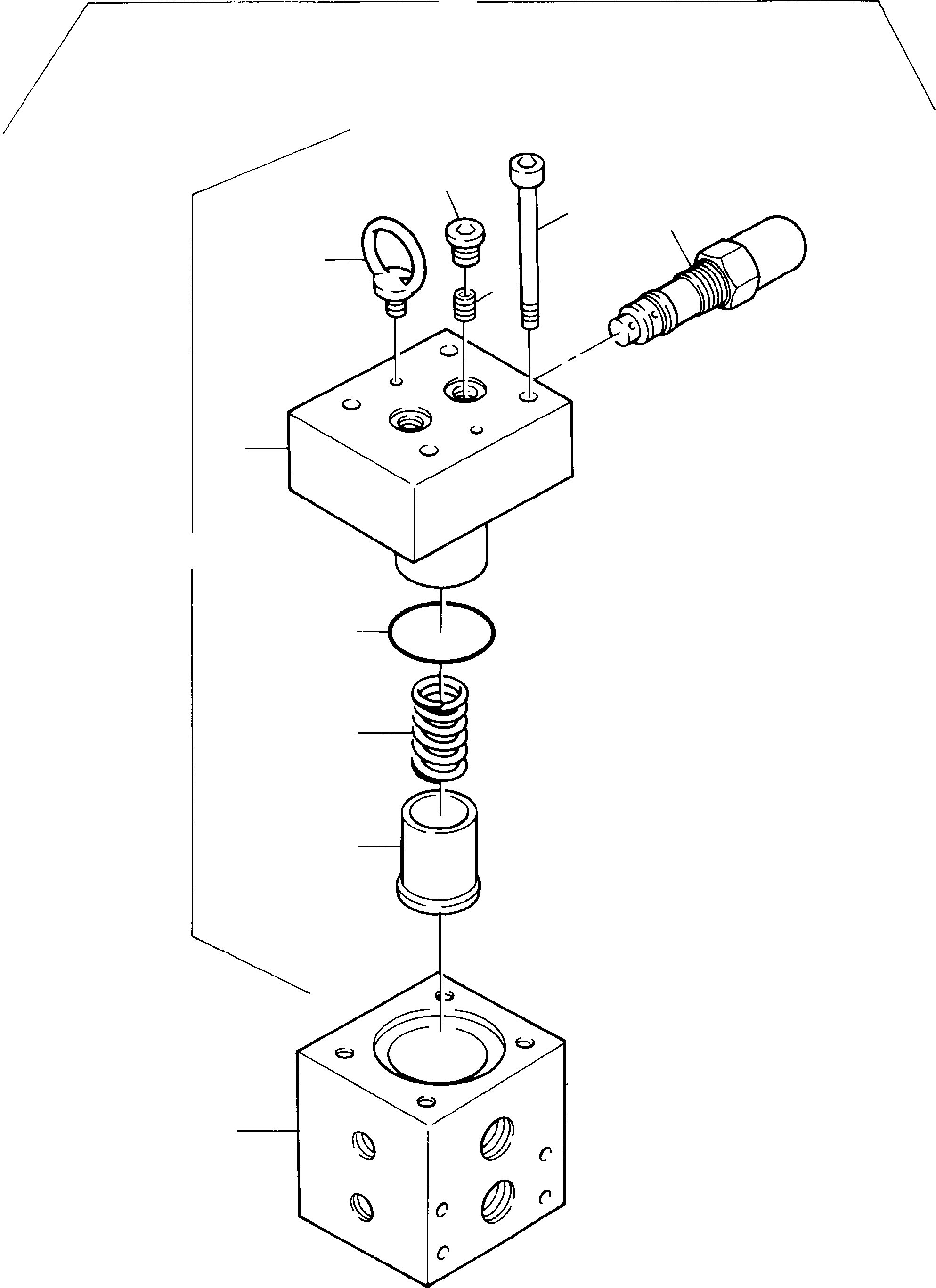 Komatsu parts book diagram for PC3000-6 S/N 46165: VALVE BLOCK