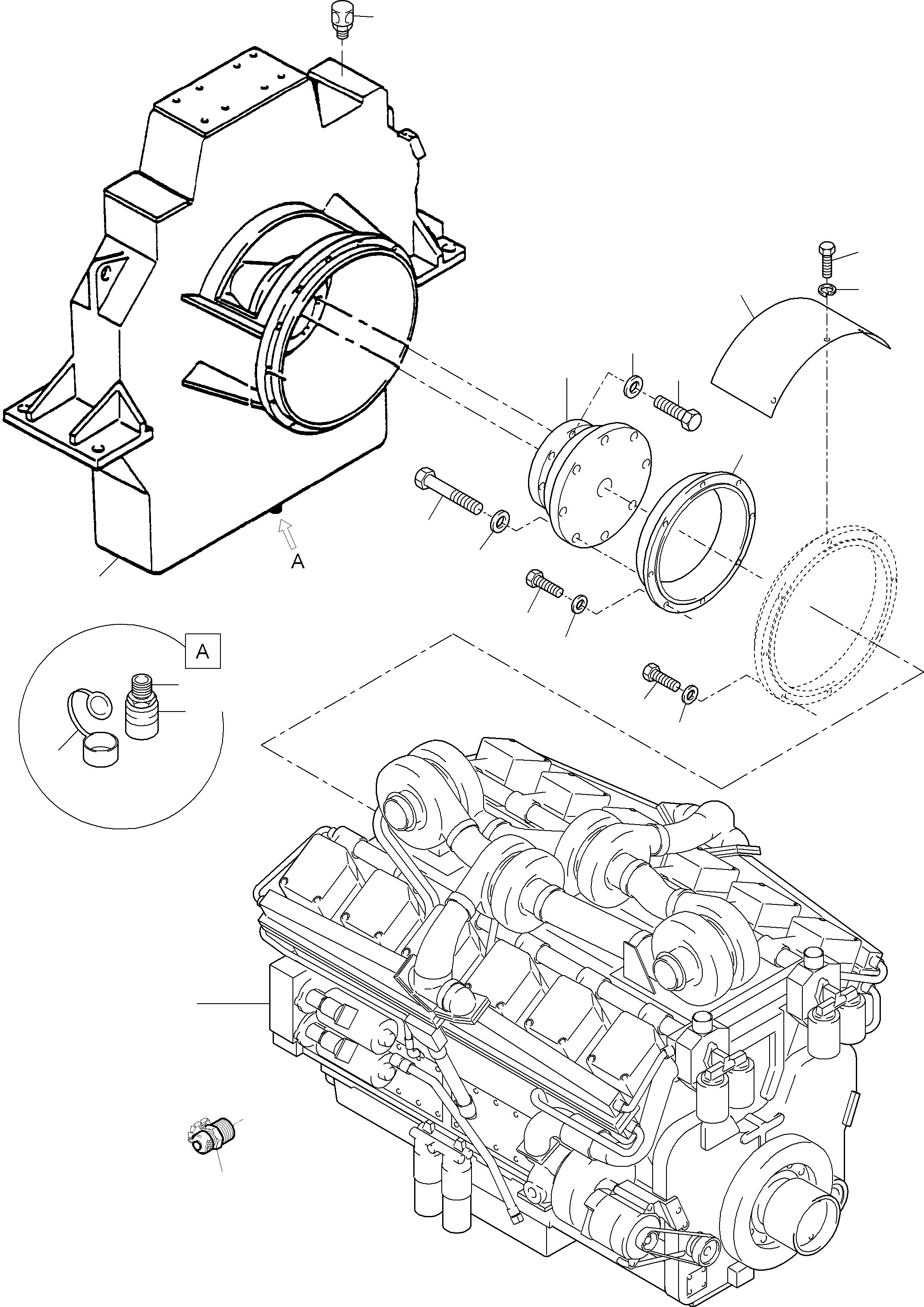 Komatsu parts book diagram for PC3000-6 S/N 46165: DRIVE ASSEMBLY