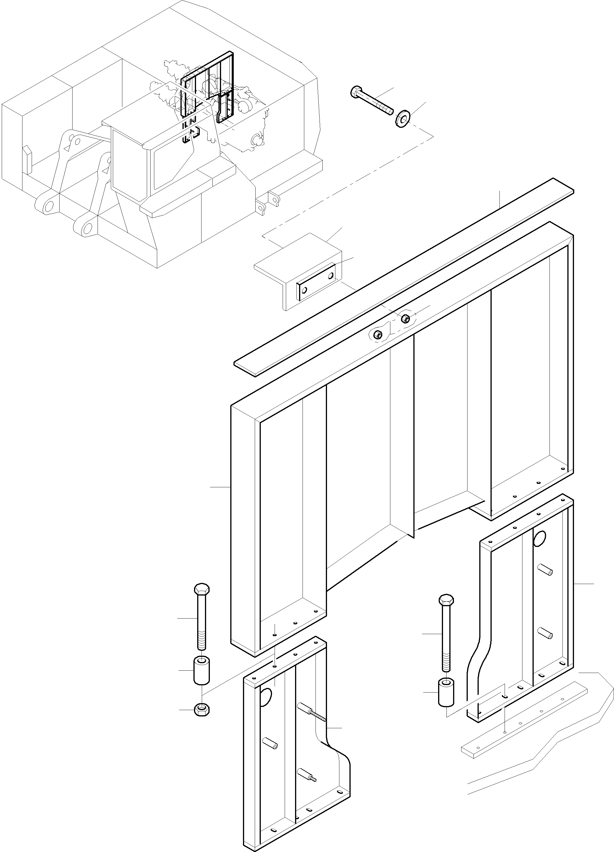Komatsu parts book diagram for PC3000-6 S/N 46165: FIRE WALL