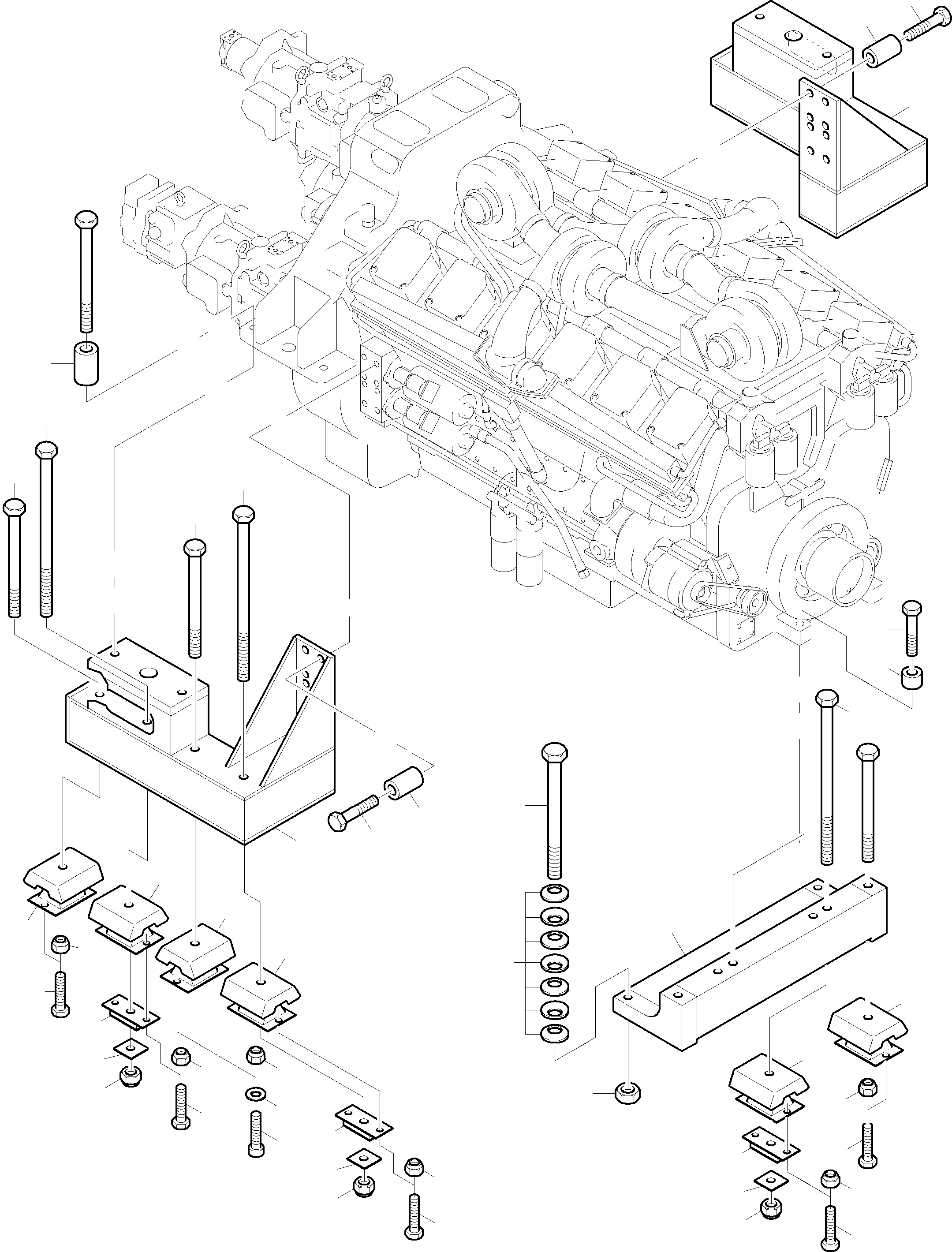 Komatsu parts book diagram for PC3000-6 S/N 46165: DRIVE ASSEMBLY, MOUNTING