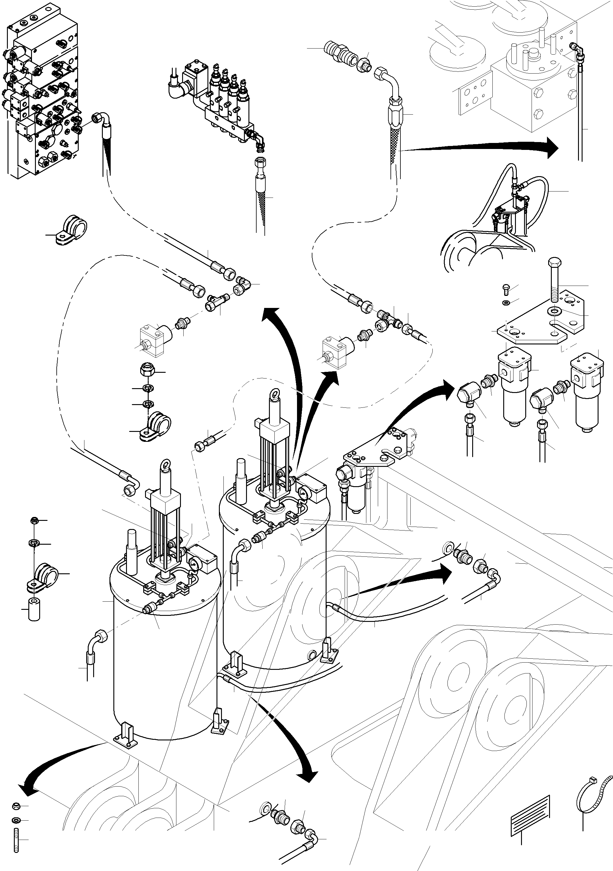 Komatsu parts book diagram for PC3000-6 S/N 46165: LUBE PUMP ARR. WITH HYDR. DRIVE