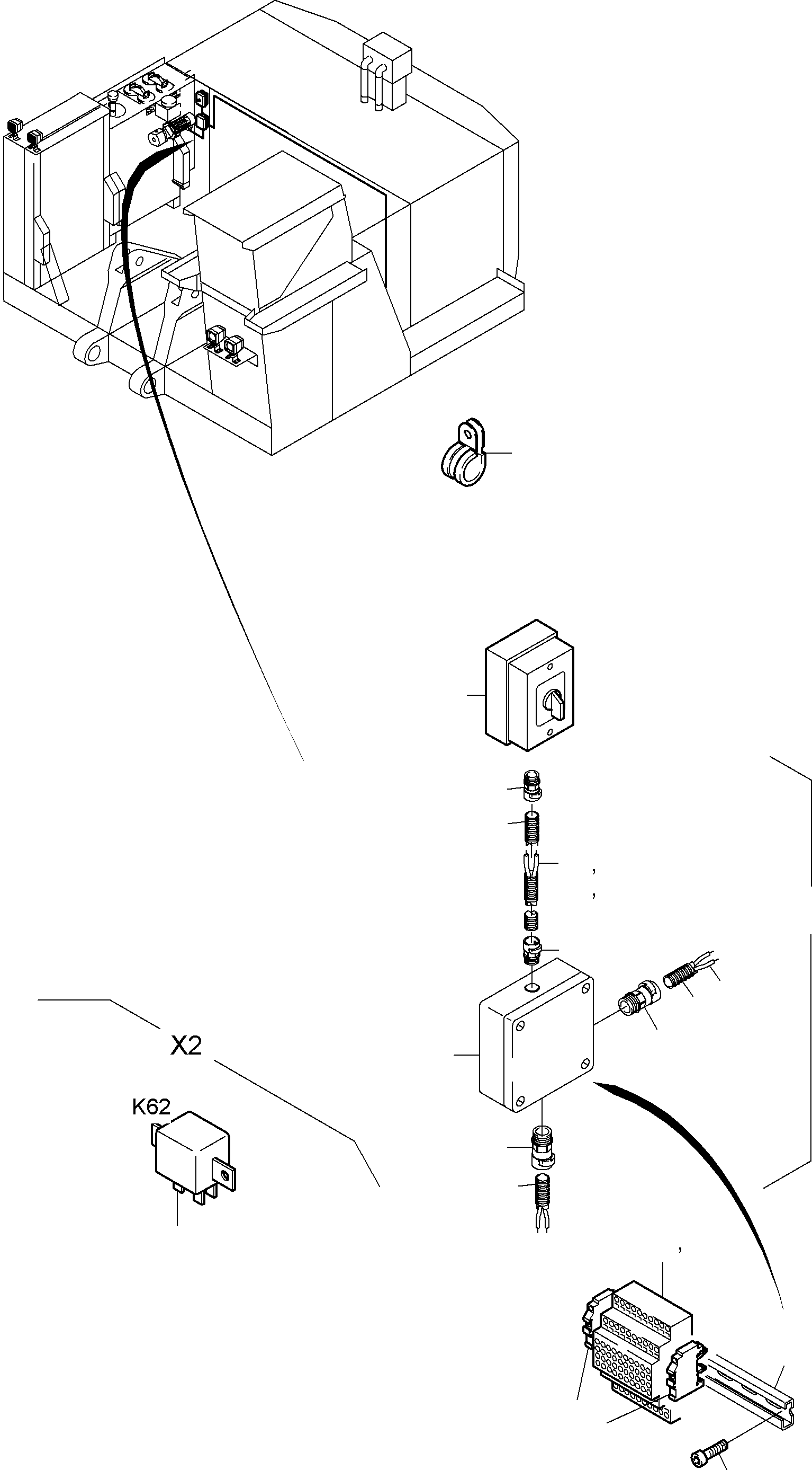 Komatsu parts book diagram for PC3000-6 S/N 46165: ELECTRIC PARTS - TRANSFUSING PUMP