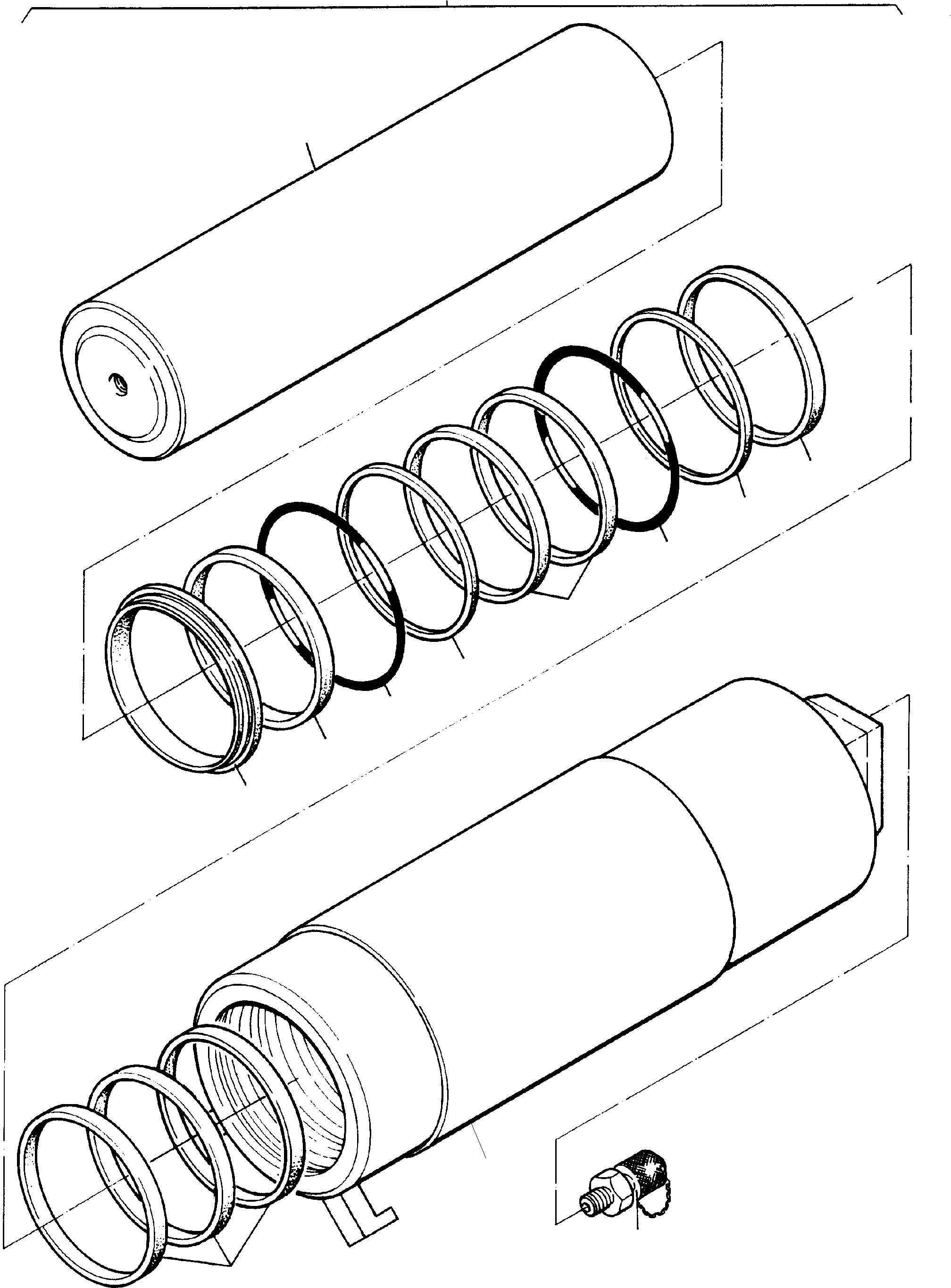 Komatsu parts book diagram for PC3000-6 S/N 46174: HYDRAULIC TENSIONER