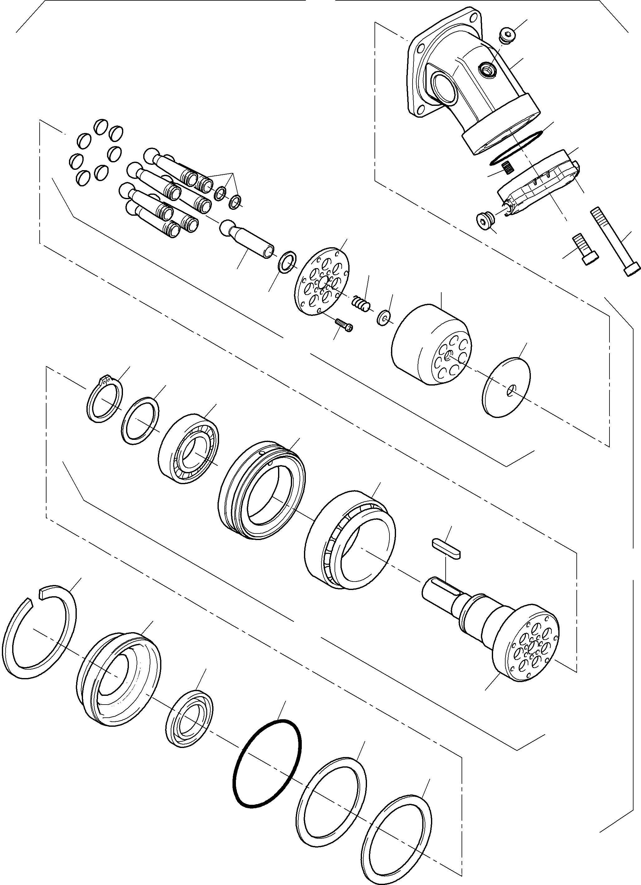 Komatsu parts book diagram for PC3000-6 S/N 46174: HYDR.-MOTOR