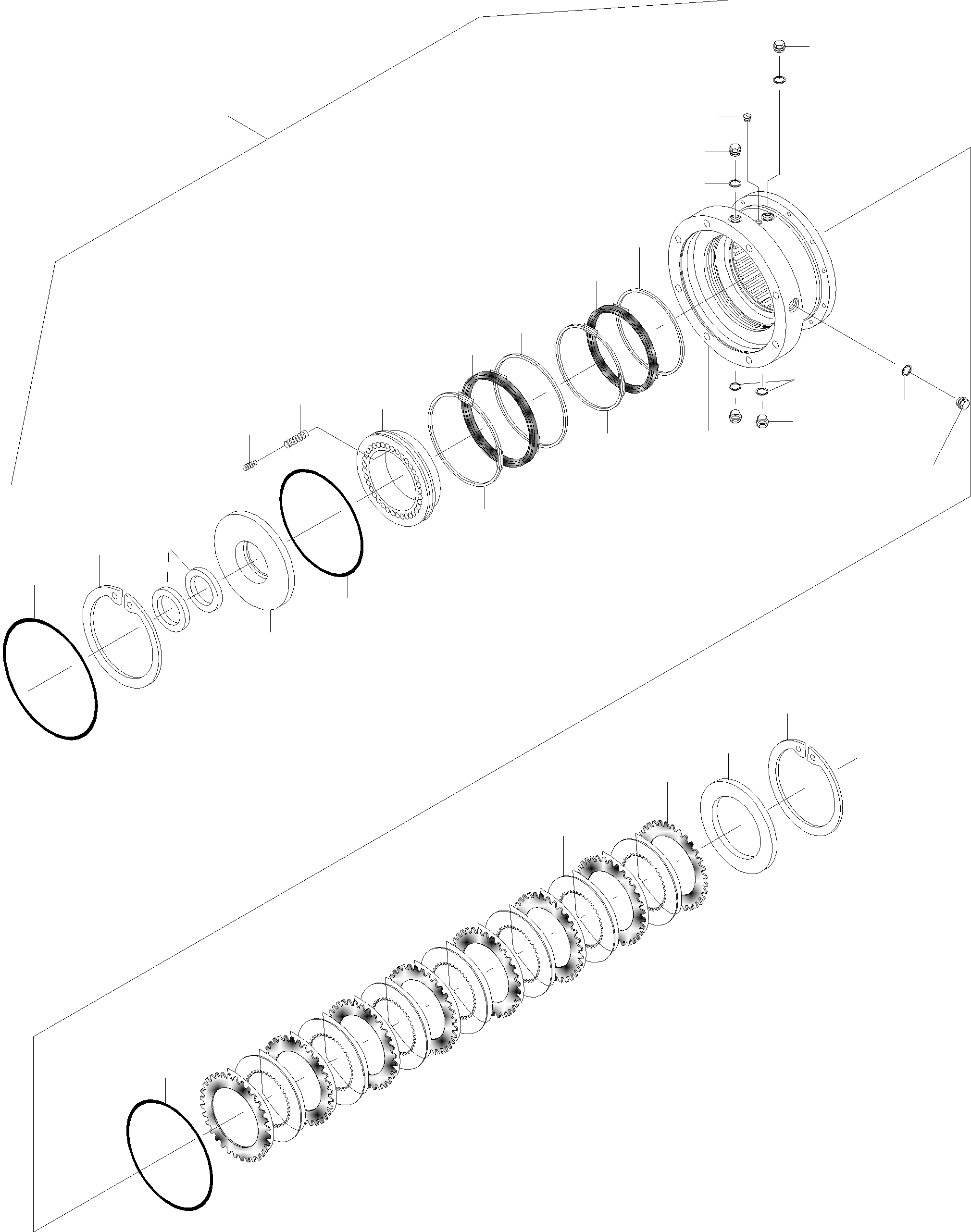 Komatsu parts book diagram for PC3000-6 S/N 46174: BRAKE