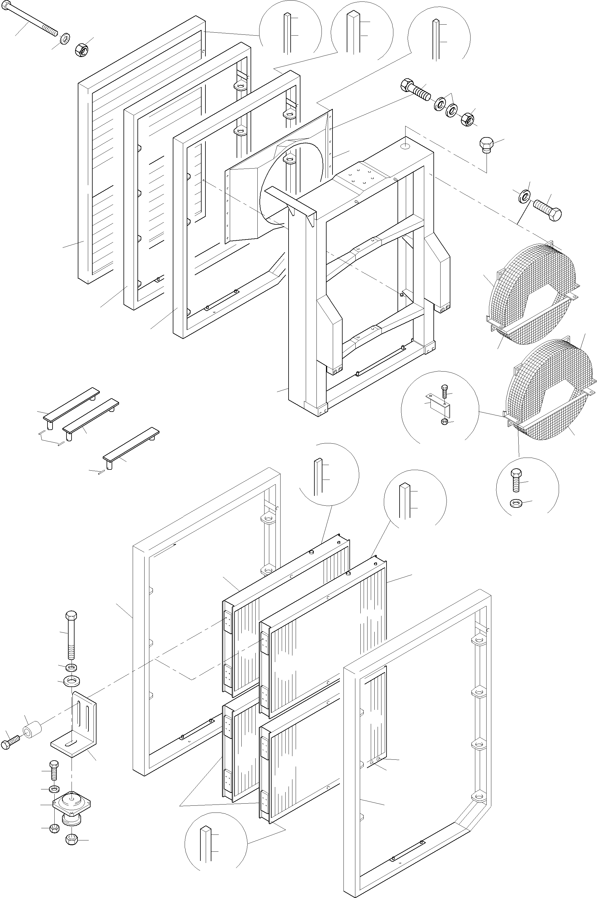 Komatsu parts book diagram for PC3000-6 S/N 46174: OIL COOLER SYSTEM 55 DEGREE