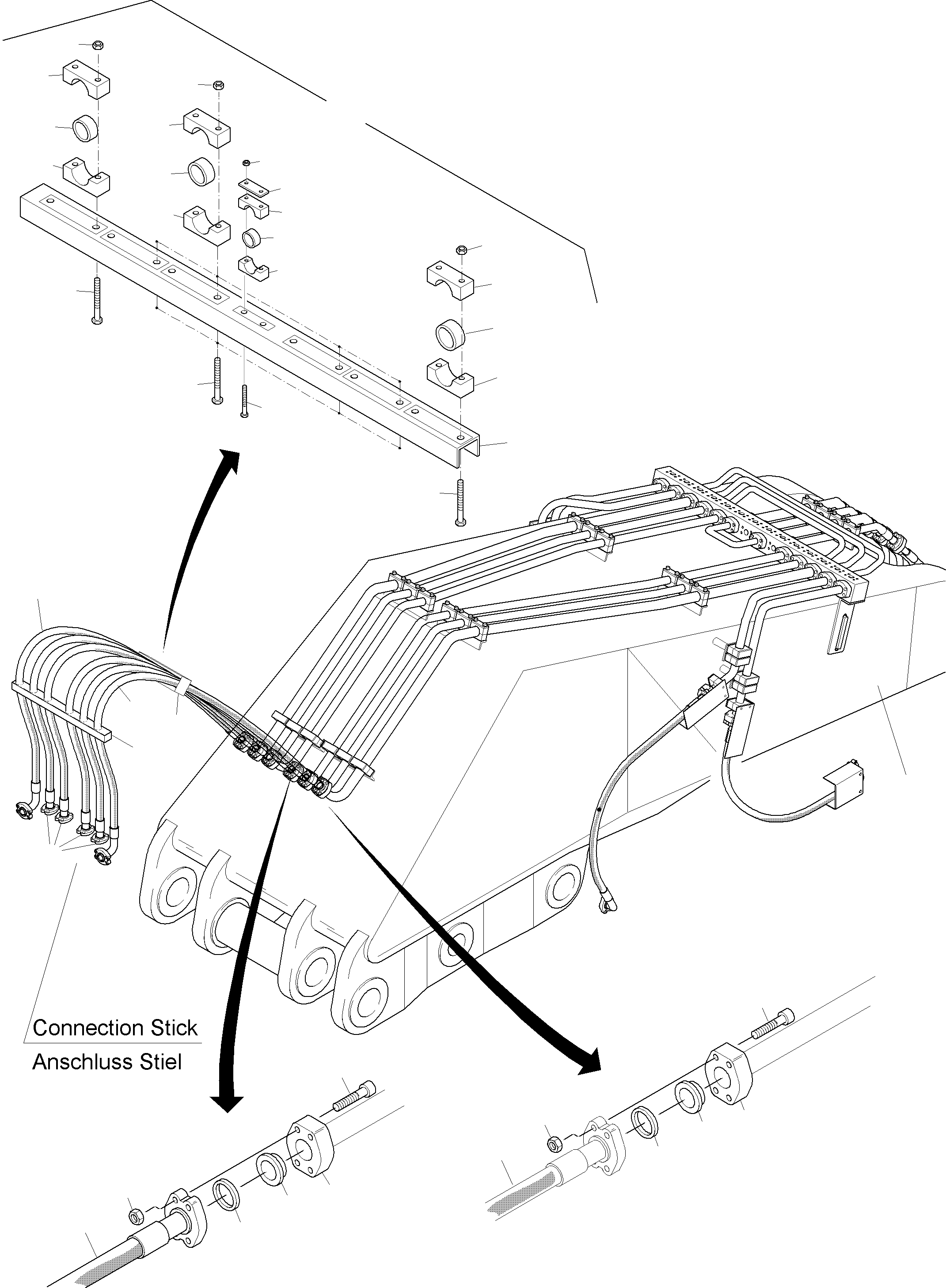 Excavators Mining Komatsu / PC3000-6 S/N 46175(g46175) / Bullclam Bucket Boom 6m(485-4000h : 485-4000h)