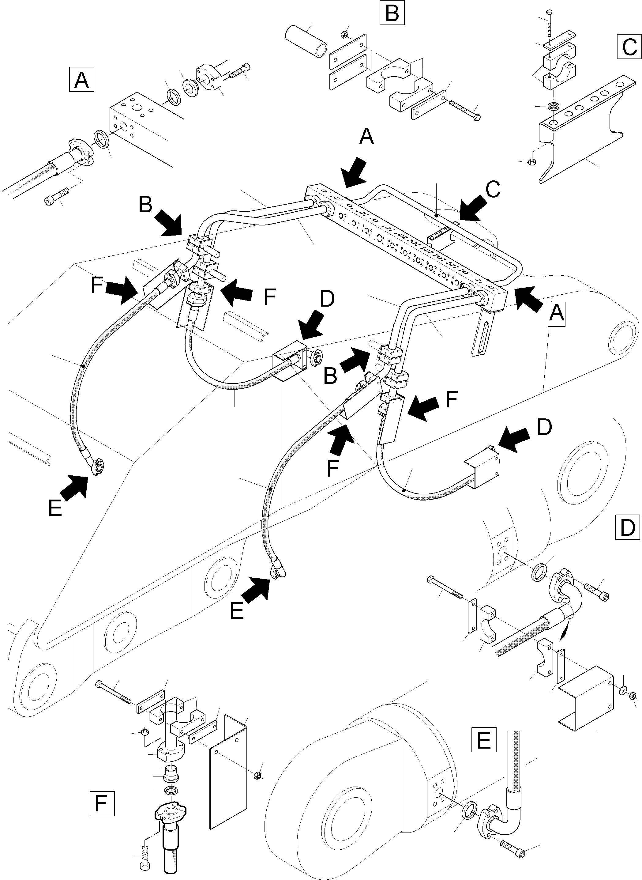 Excavators Mining Komatsu / PC3000-6 S/N 46175(g46175) / Bullclam Bucket Boom 6m(485-4000h : 485-4000h)