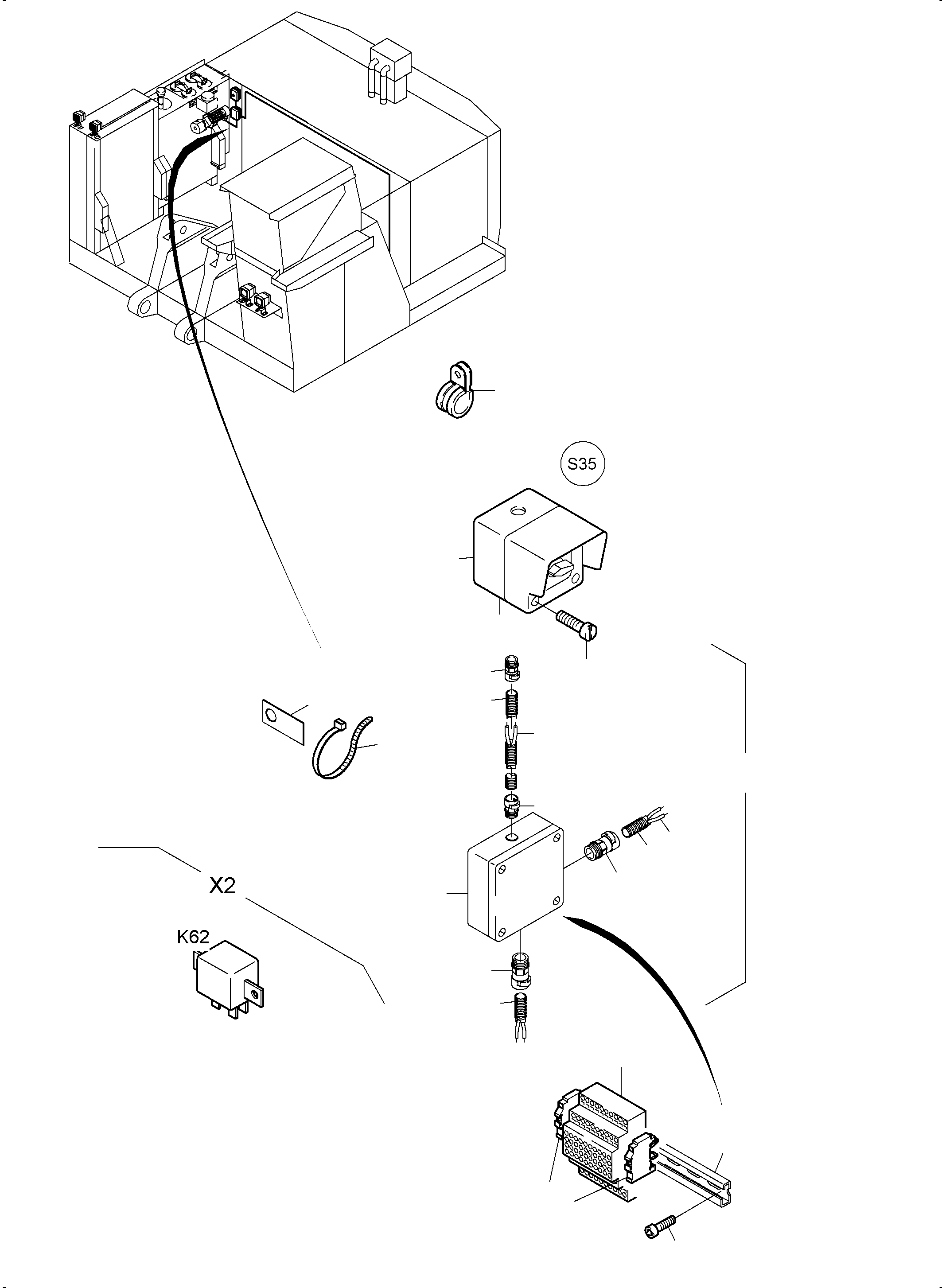 Komatsu parts book diagram for PC3000-6 S/N 46230: ELECTRIC PARTS - TRANSFUSING PUMP